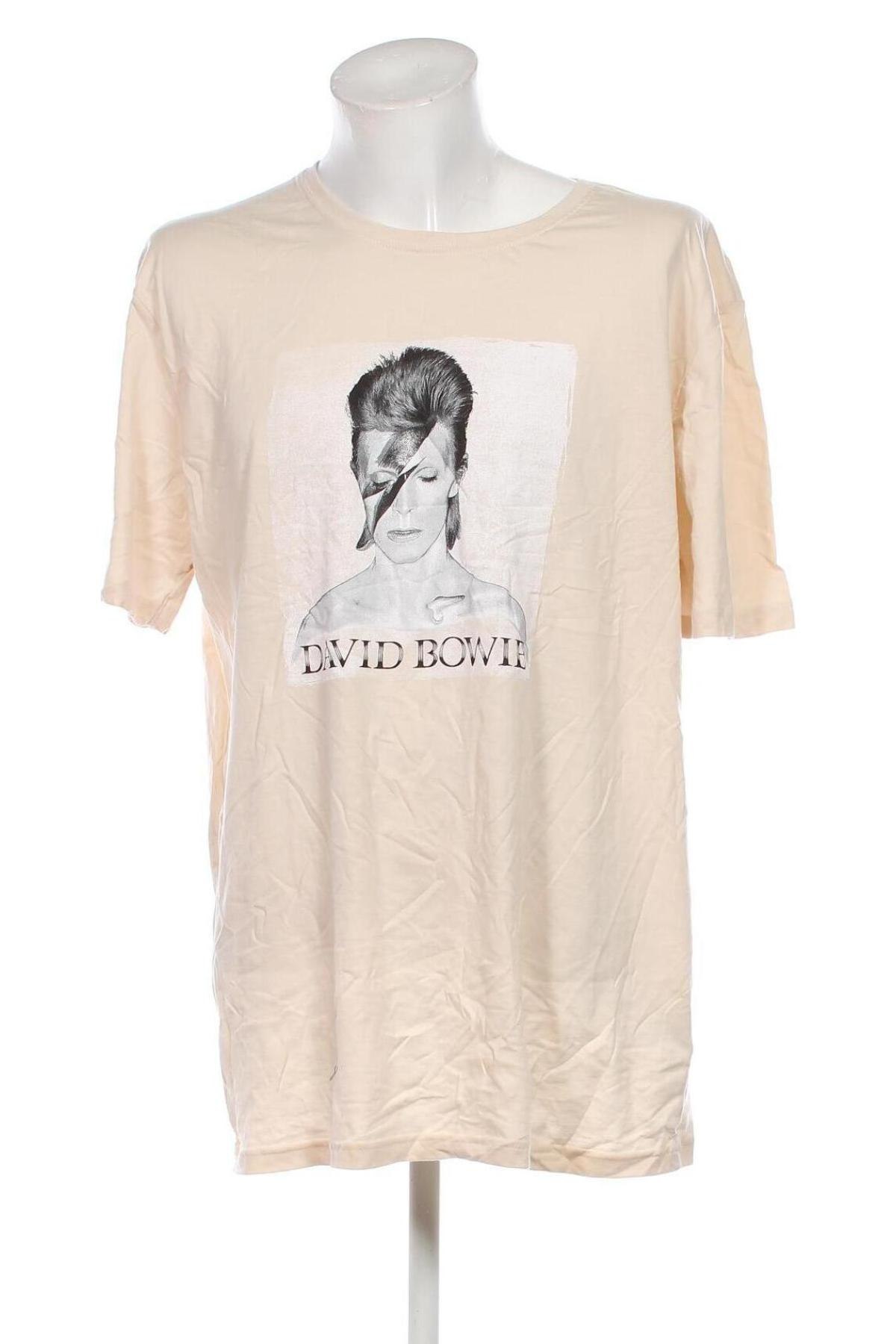 Мъжка тениска Bowie, Размер 4XL, Цвят Бежов, Цена 31,00 лв.