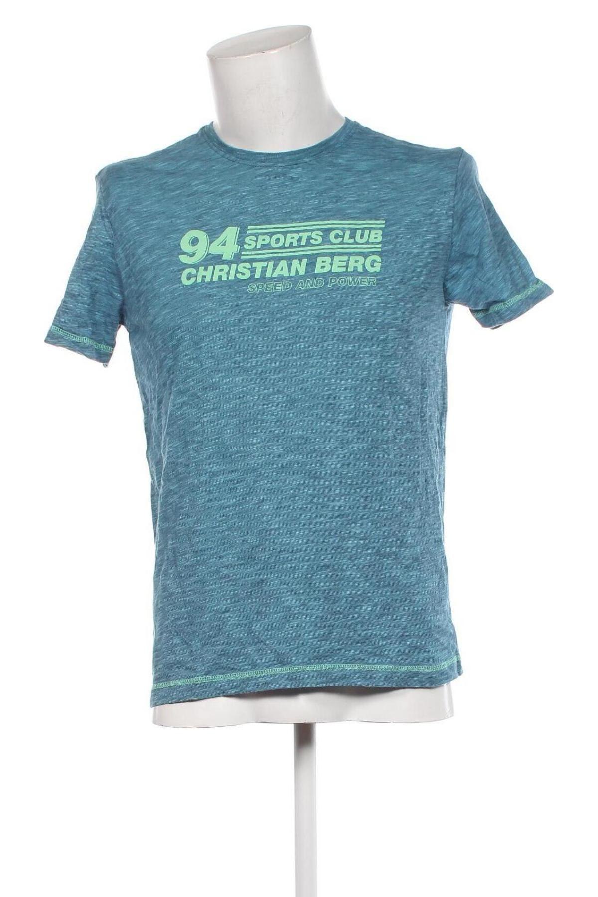 Męski T-shirt Christian Berg, Rozmiar S, Kolor Niebieski, Cena 63,97 zł