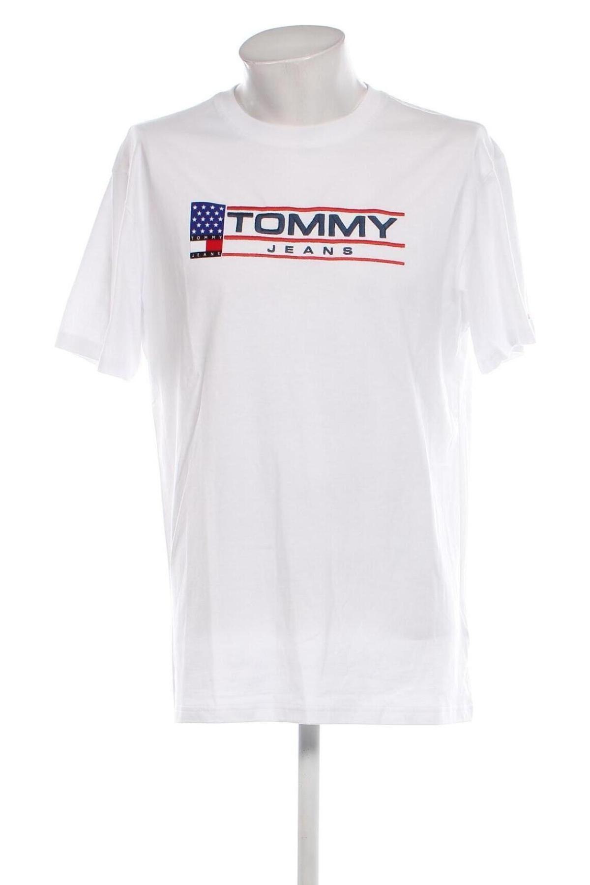 Pánske tričko  Tommy Jeans, Veľkosť XL, Farba Biela, Cena  38,56 €