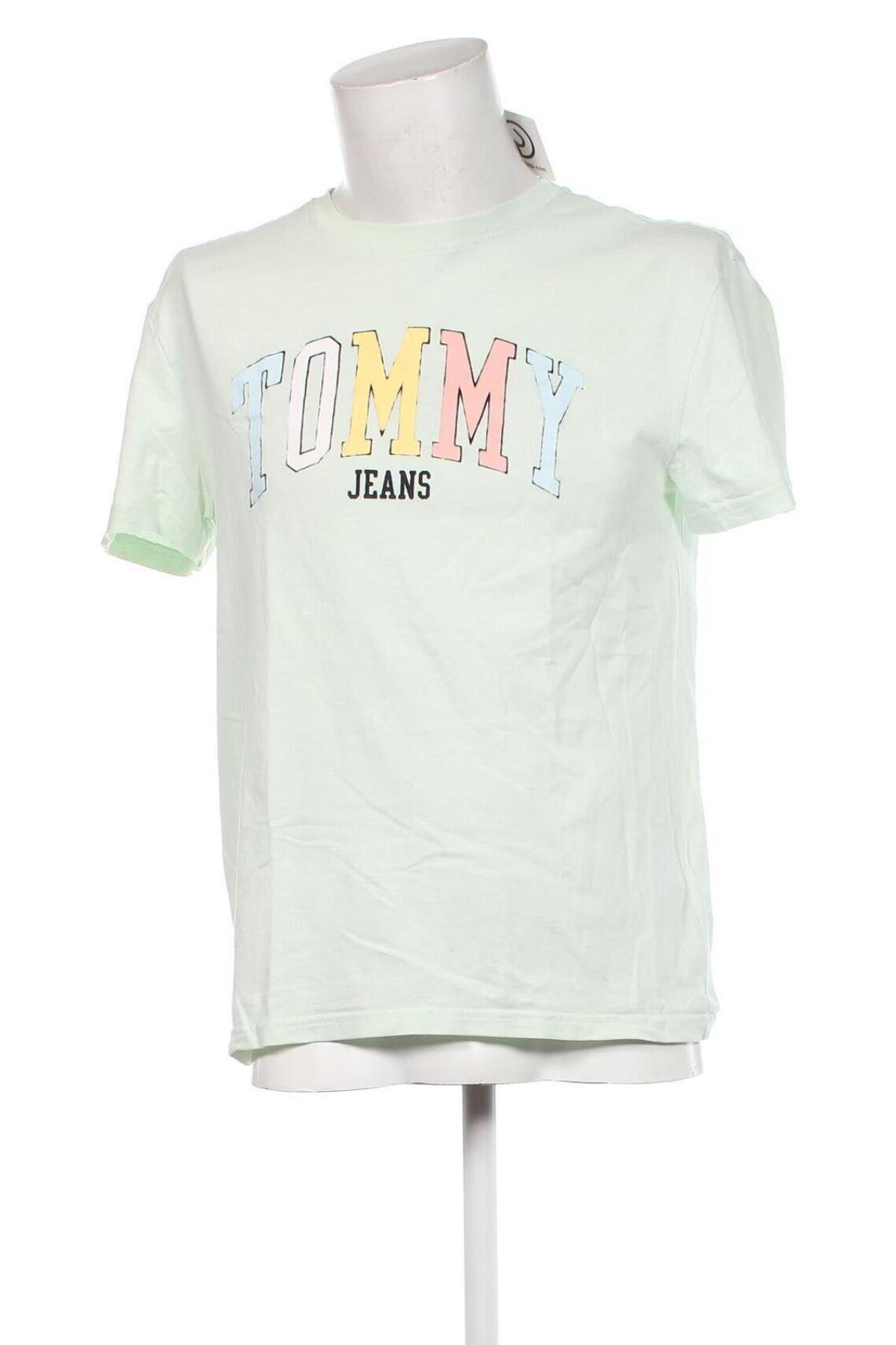 Herren T-Shirt Tommy Jeans, Größe M, Farbe Grün, Preis 40,49 €