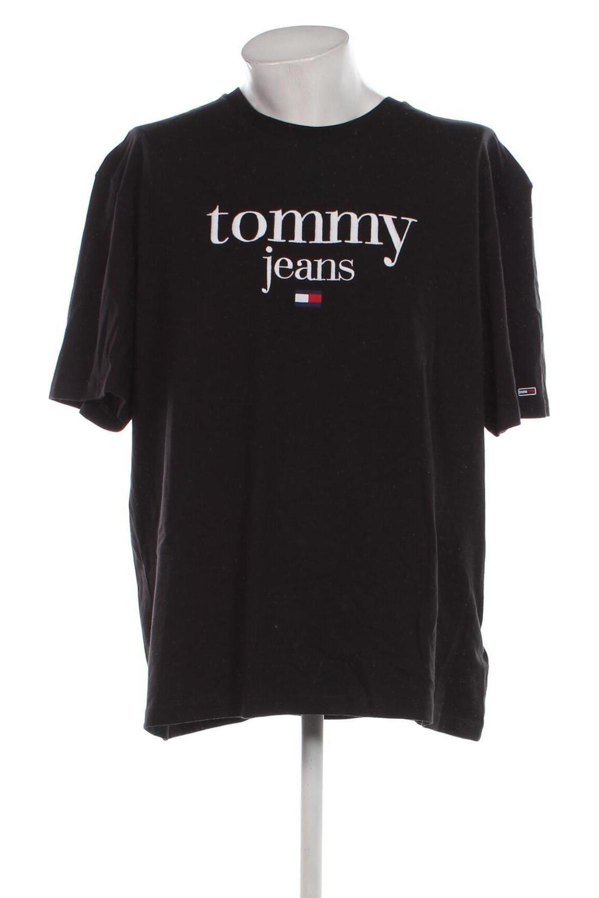 Herren T-Shirt Tommy Jeans, Größe XXL, Farbe Schwarz, Preis 40,49 €