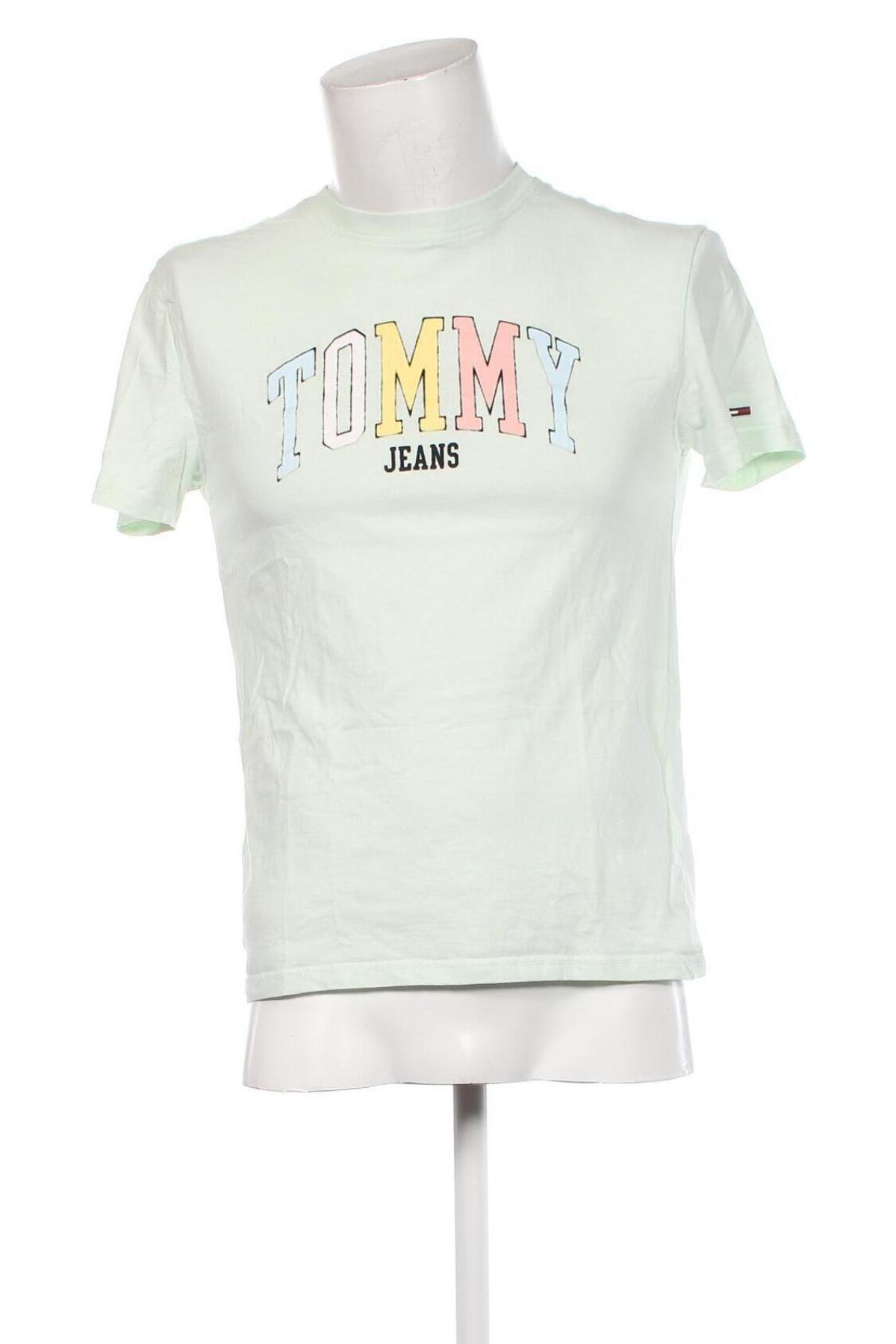 Ανδρικό t-shirt Tommy Jeans, Μέγεθος S, Χρώμα Πράσινο, Τιμή 17,29 €