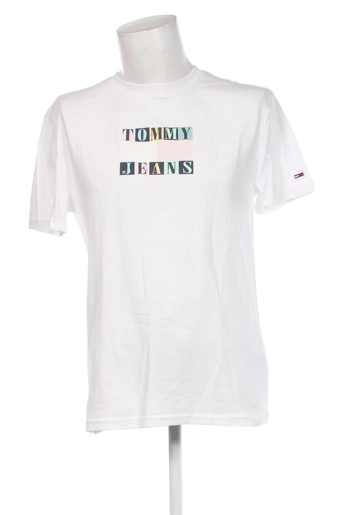 Męski T-shirt Tommy Jeans, Rozmiar M, Kolor Biały, Cena 139,99 zł