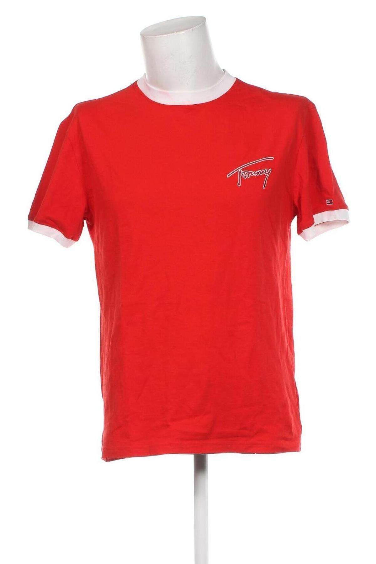 Herren T-Shirt Tommy Jeans, Größe M, Farbe Rot, Preis 40,29 €