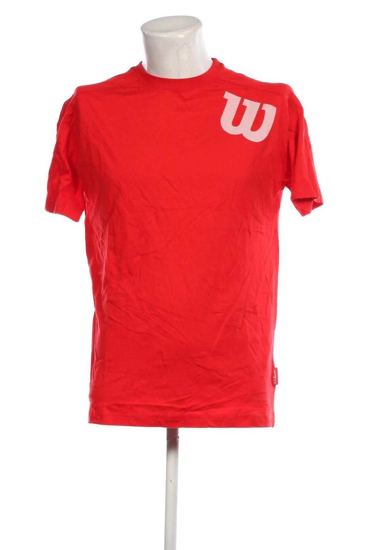 Męski T-shirt Wilson, Rozmiar L, Kolor Czerwony, Cena 44,78 zł