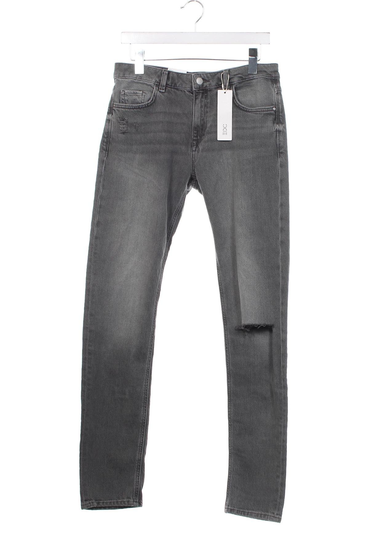 Męskie jeansy Edc By Esprit, Rozmiar S, Kolor Szary, Cena 66,99 zł