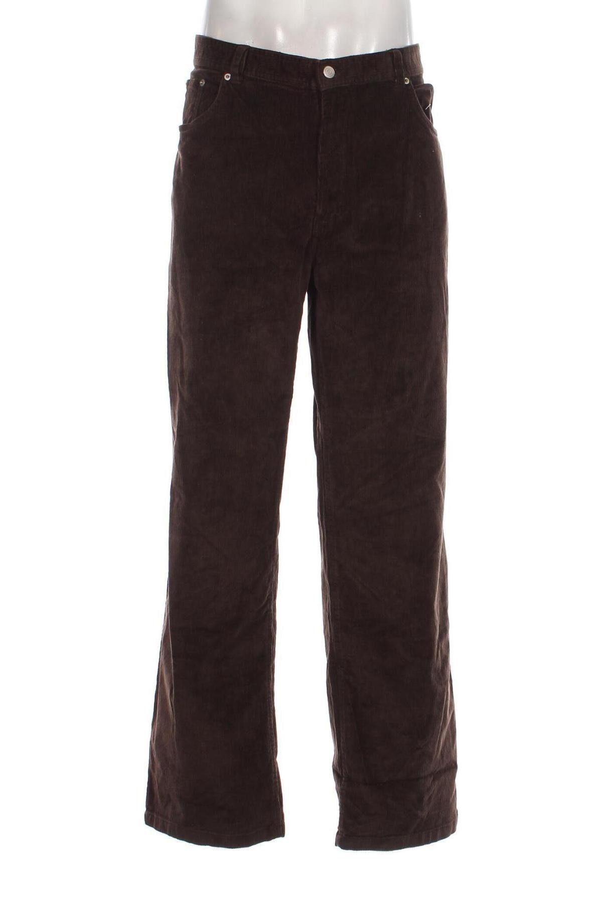 Pantaloni raiați de bărbați, Mărime XL, Culoare Maro, Preț 83,23 Lei