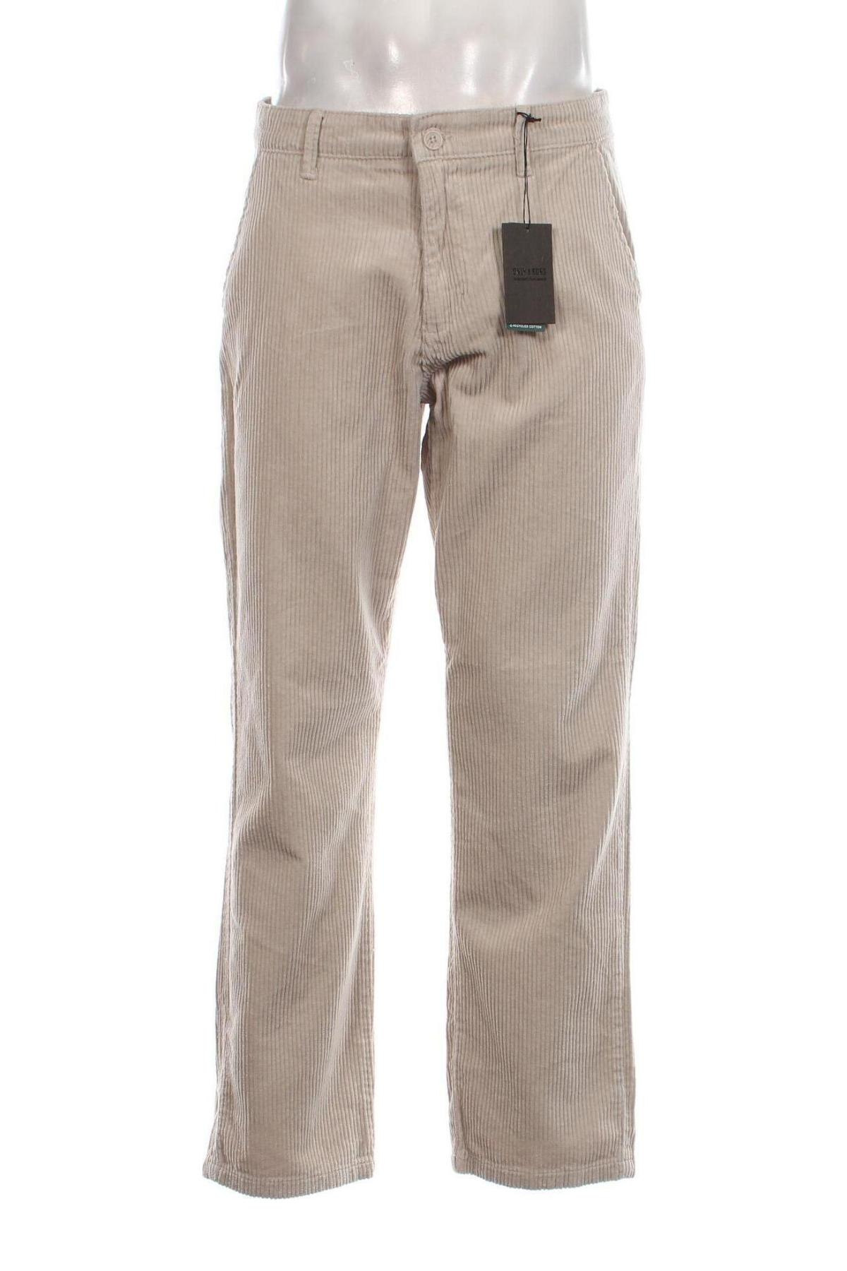 Pantaloni raiați de bărbați Only & Sons, Mărime L, Culoare Bej, Preț 75,66 Lei