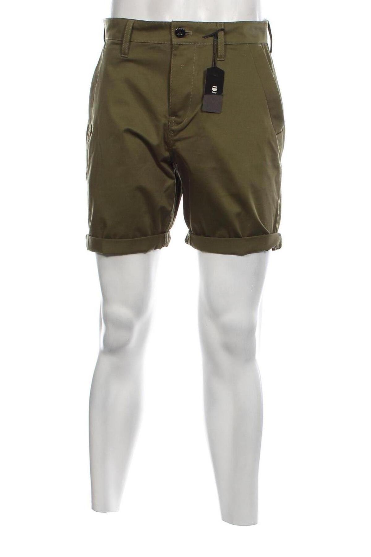 Мъжки къс панталон G-Star Raw, Размер M, Цвят Зелен, Цена 87,60 лв.