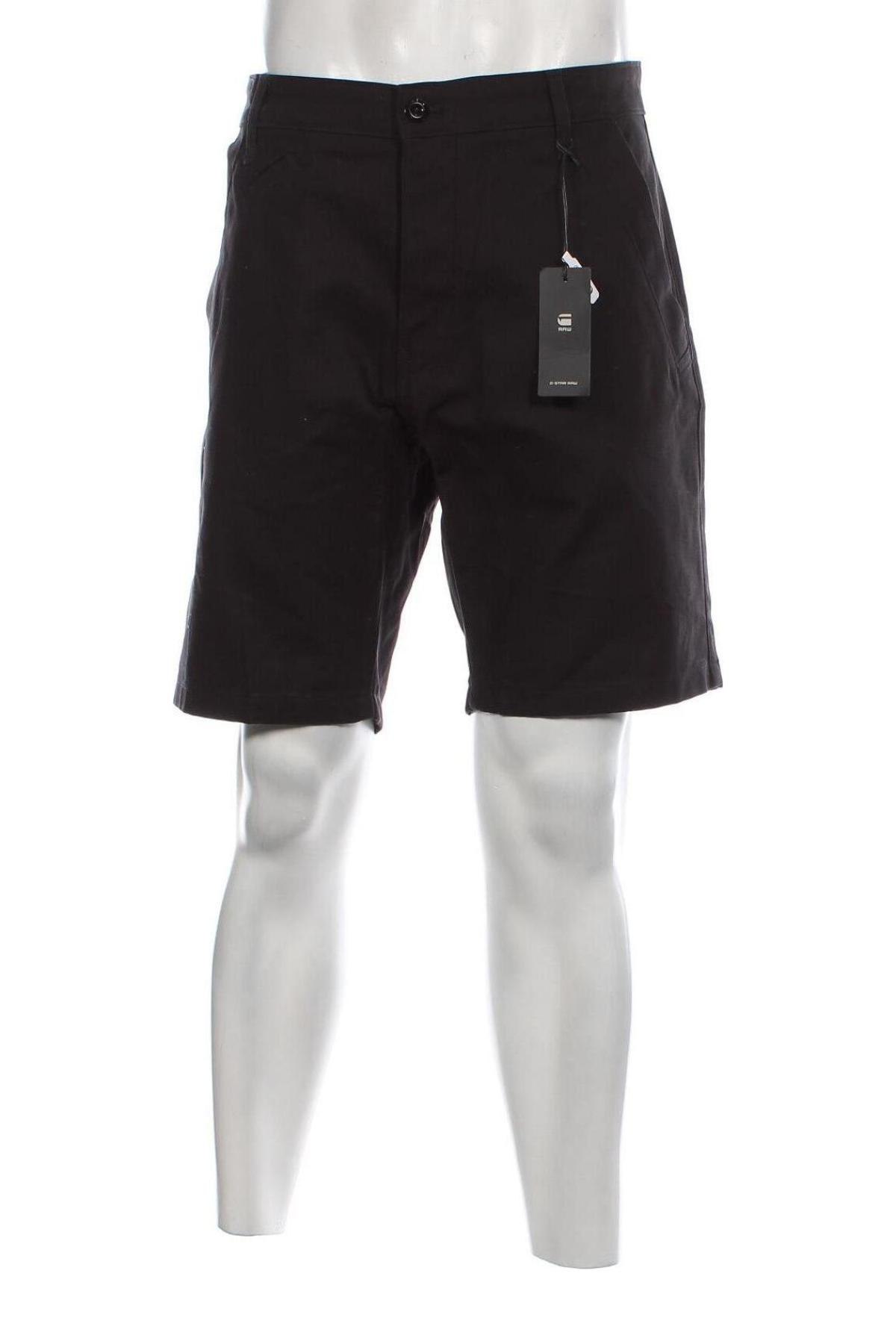 Мъжки къс панталон G-Star Raw, Размер XL, Цвят Черен, Цена 109,50 лв.