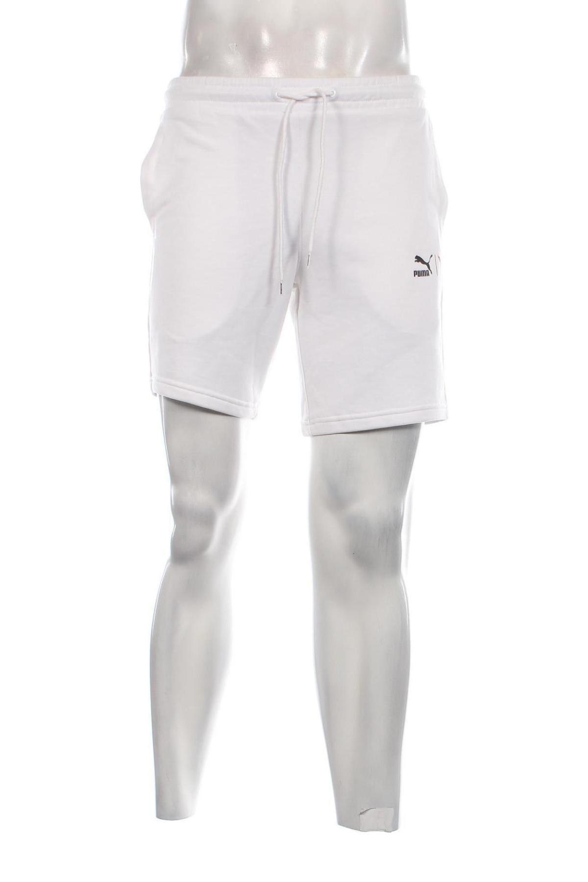 Мъжки къс панталон PUMA, Размер S, Цвят Бял, Цена 42,35 лв.