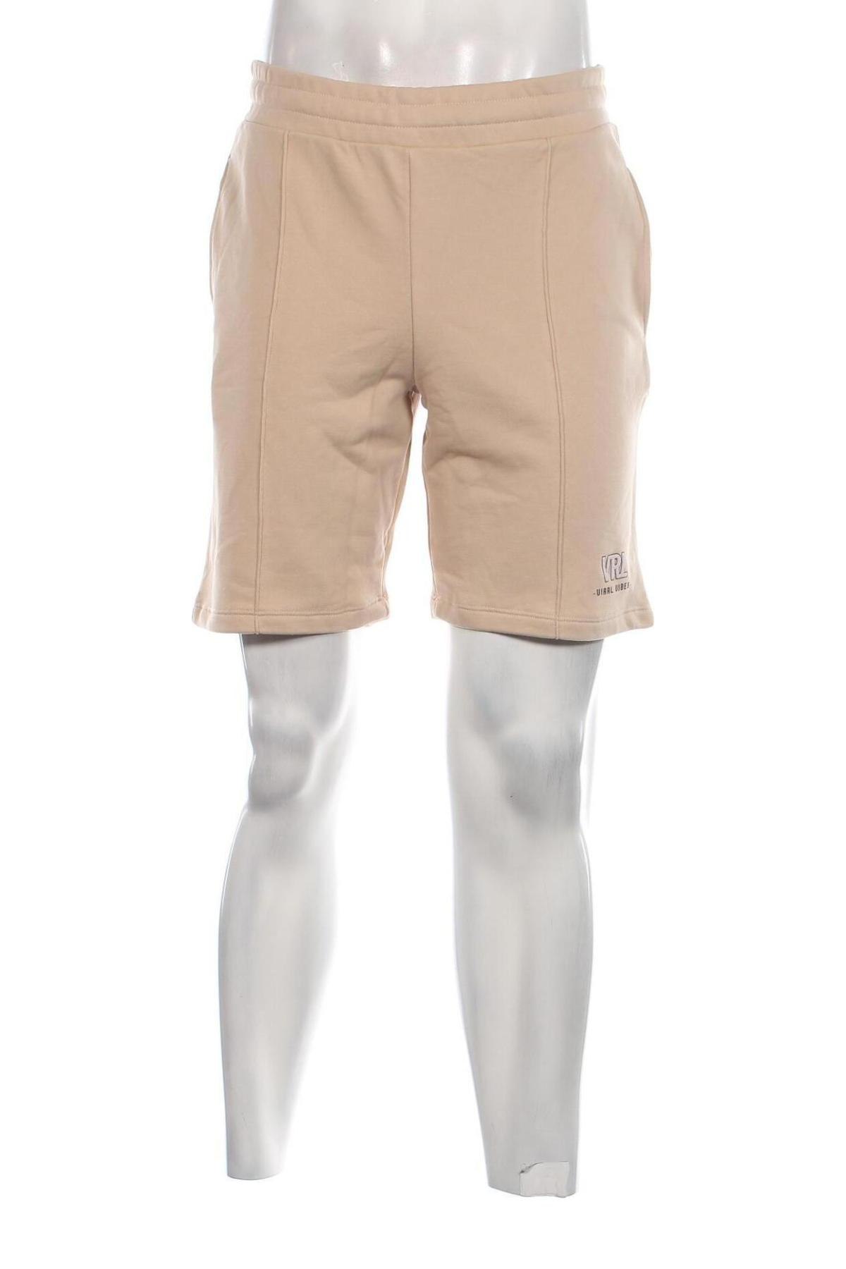 Ανδρικό κοντό παντελόνι Viral Vibes, Μέγεθος M, Χρώμα  Μπέζ, Τιμή 17,58 €