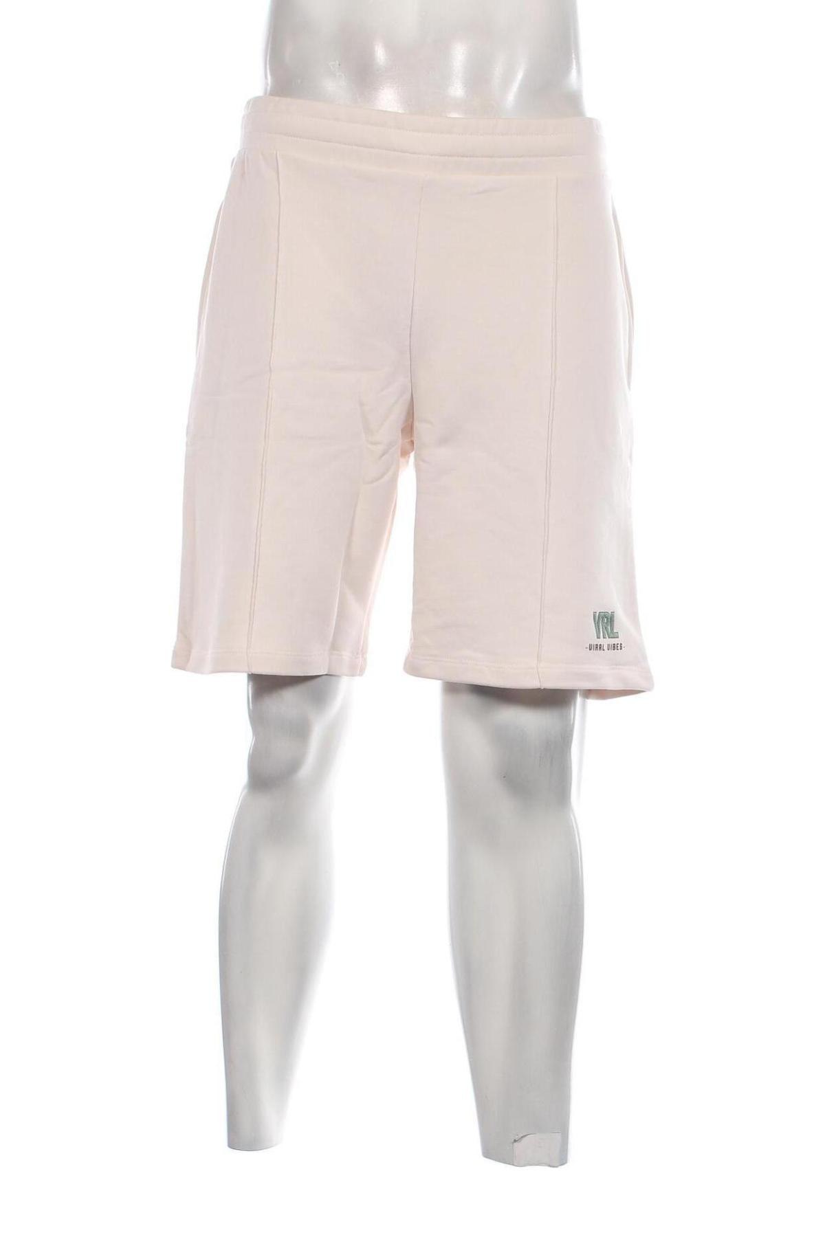 Ανδρικό κοντό παντελόνι Viral Vibes, Μέγεθος L, Χρώμα Εκρού, Τιμή 15,98 €