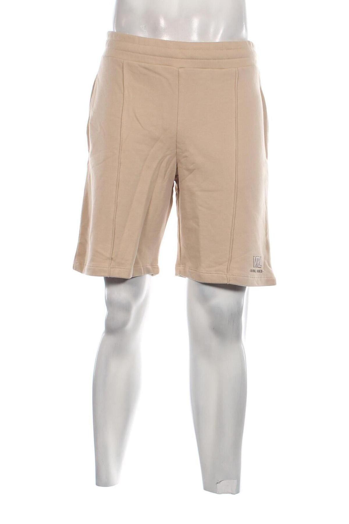 Ανδρικό κοντό παντελόνι Viral Vibes, Μέγεθος L, Χρώμα  Μπέζ, Τιμή 17,58 €