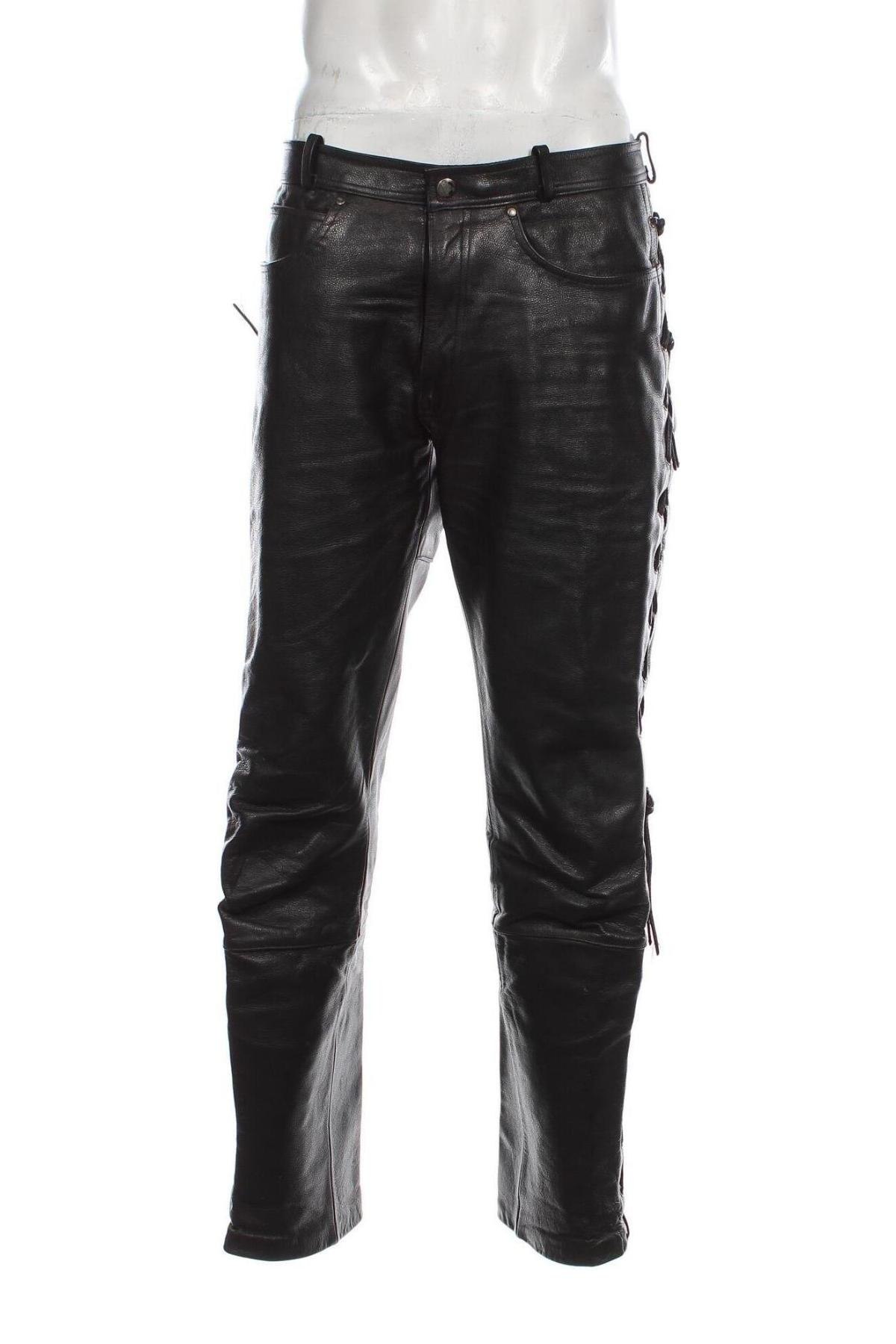 Мъжки кожен панталон, Размер L, Цвят Черен, Цена 107,00 лв.