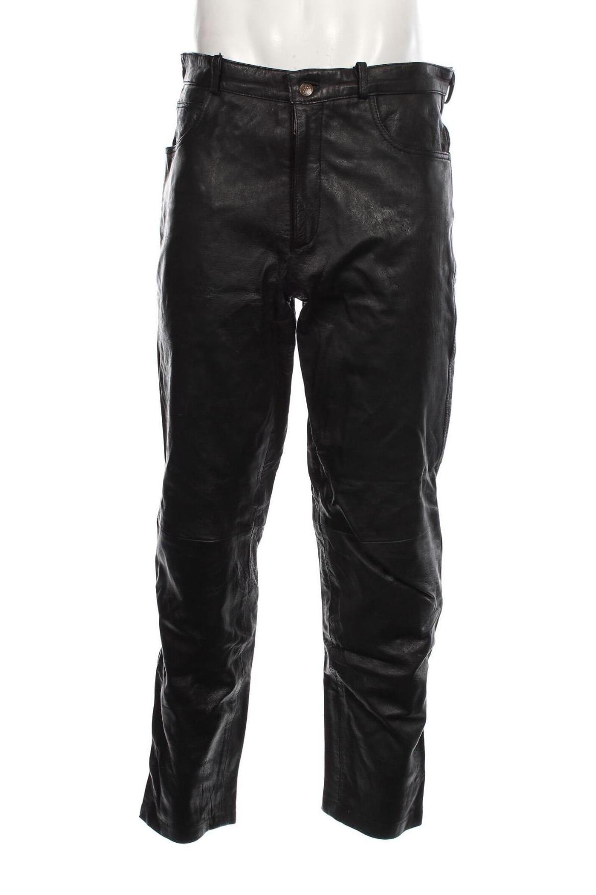 Ανδρικό δερμάτινο παντελόνι Morena, Μέγεθος L, Χρώμα Μαύρο, Τιμή 26,48 €