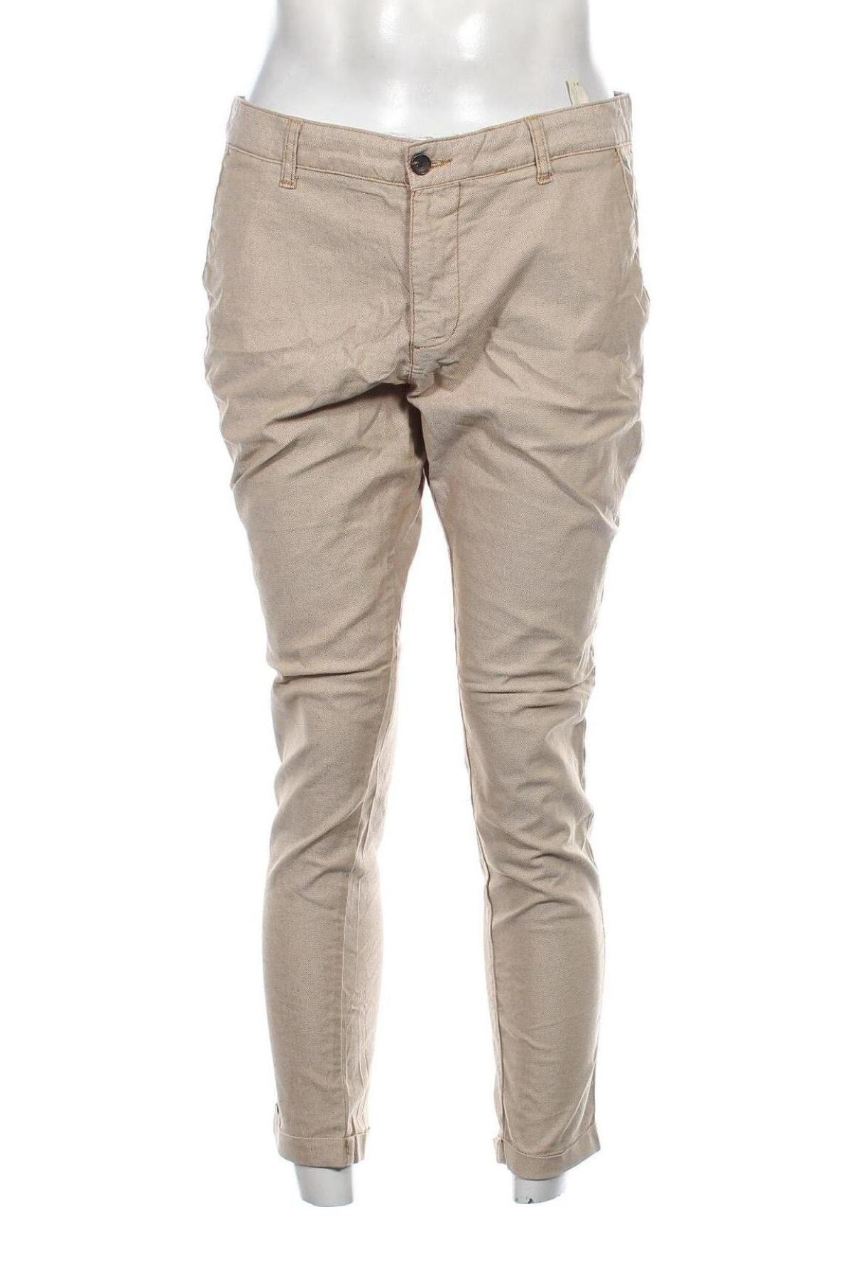 Ανδρικό παντελόνι Defacto, Μέγεθος M, Χρώμα  Μπέζ, Τιμή 5,56 €