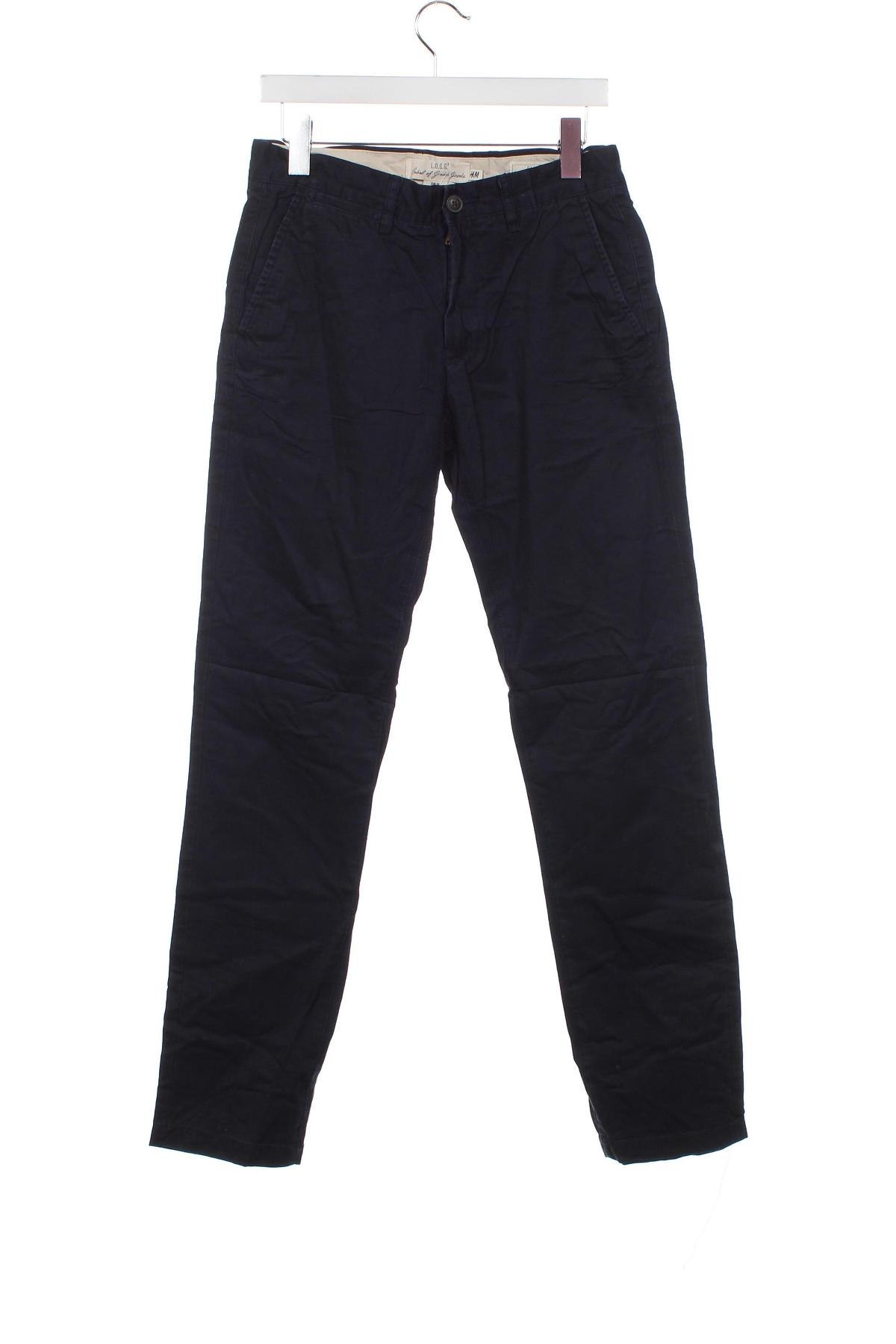 Pantaloni de bărbați H&M L.O.G.G., Mărime S, Culoare Albastru, Preț 24,99 Lei