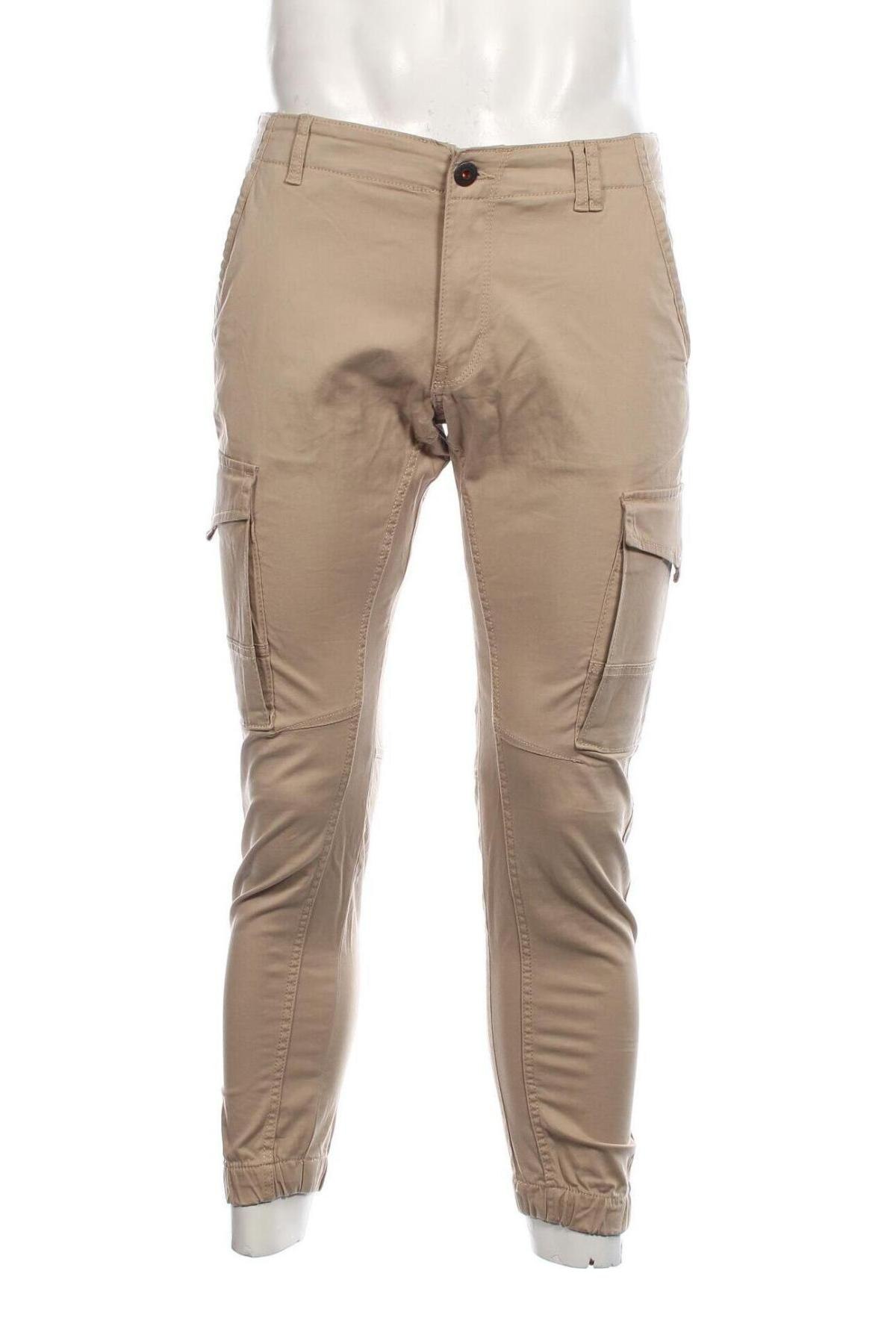 Ανδρικό παντελόνι Jack & Jones, Μέγεθος L, Χρώμα  Μπέζ, Τιμή 25,52 €