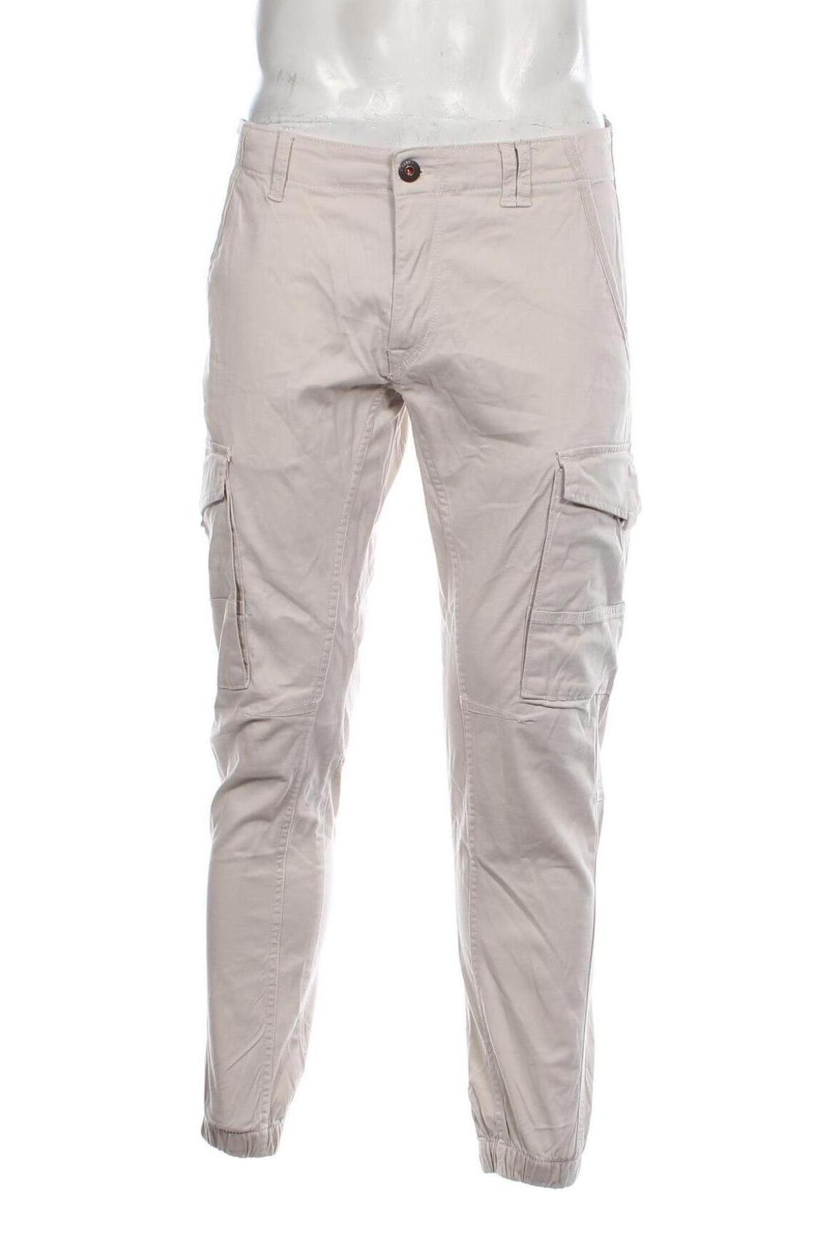 Мъжки панталон Jack & Jones, Размер L, Цвят Бежов, Цена 16,40 лв.