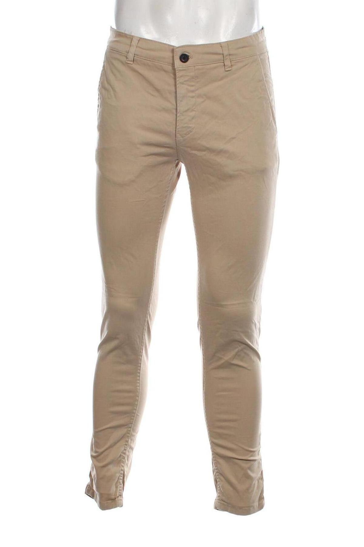 Pantaloni de bărbați Zara, Mărime M, Culoare Bej, Preț 35,53 Lei