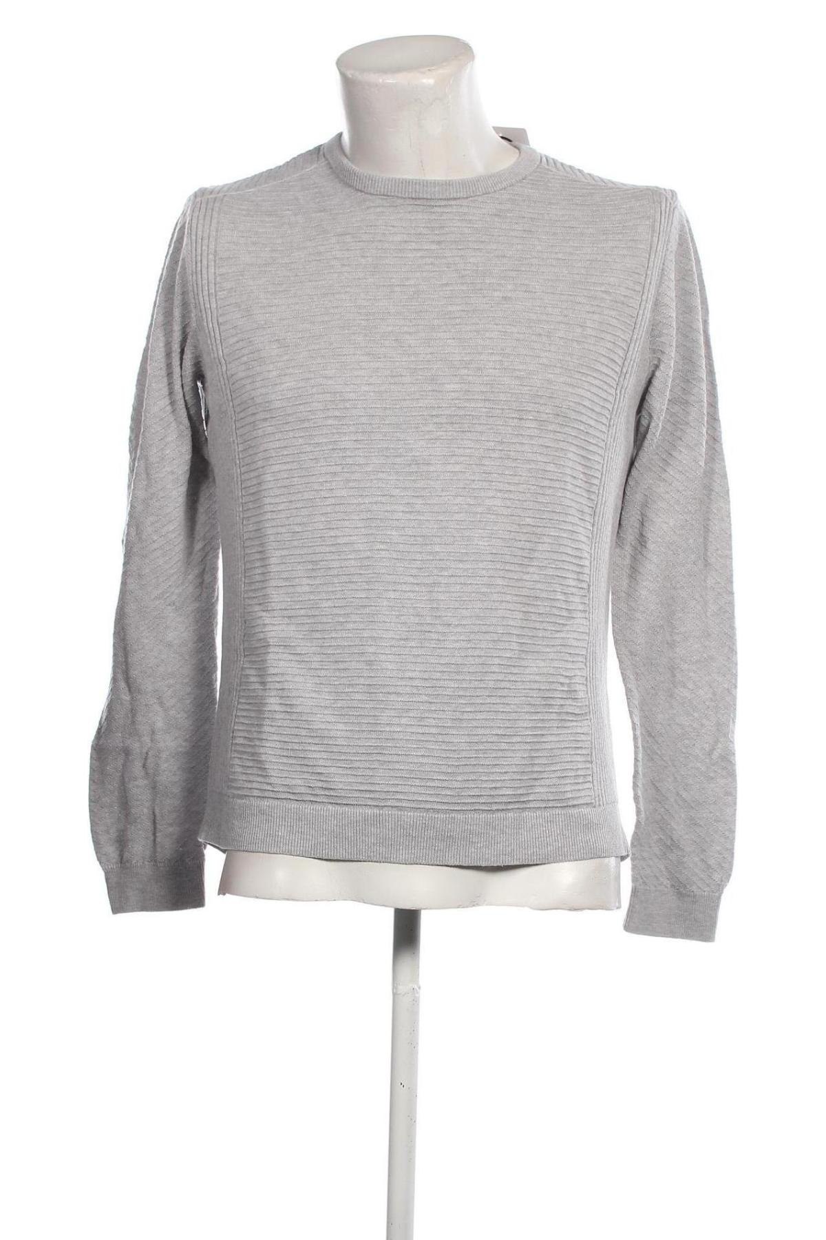 Мъжки пуловер Bershka, Размер S, Цвят Сив, Цена 15,66 лв.