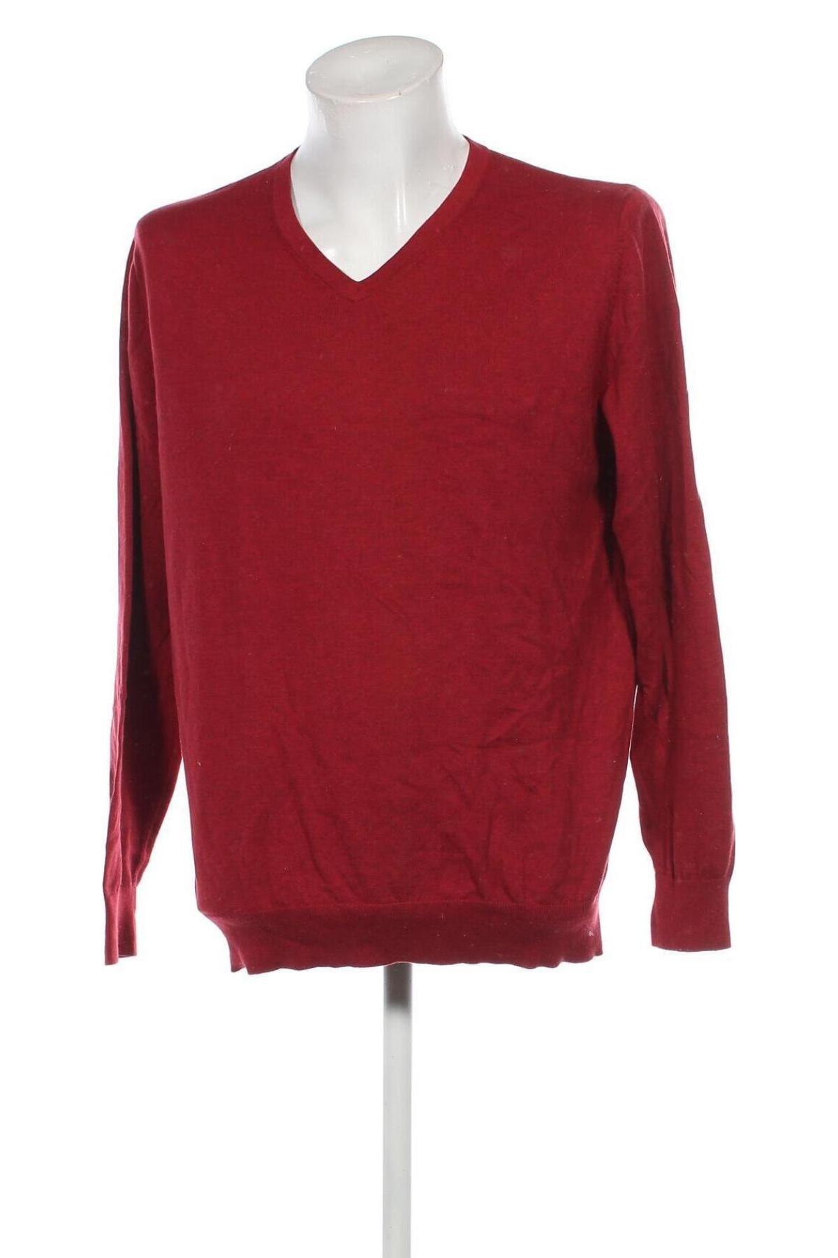 Мъжки пуловер Dressmann, Размер XL, Цвят Червен, Цена 22,10 лв.