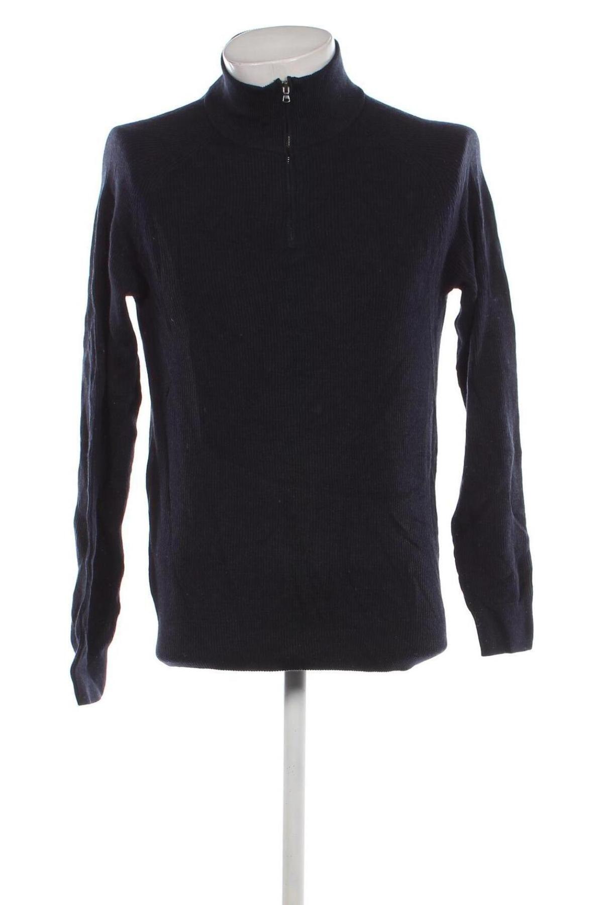 Мъжки пуловер Dressmann, Размер M, Цвят Син, Цена 20,40 лв.