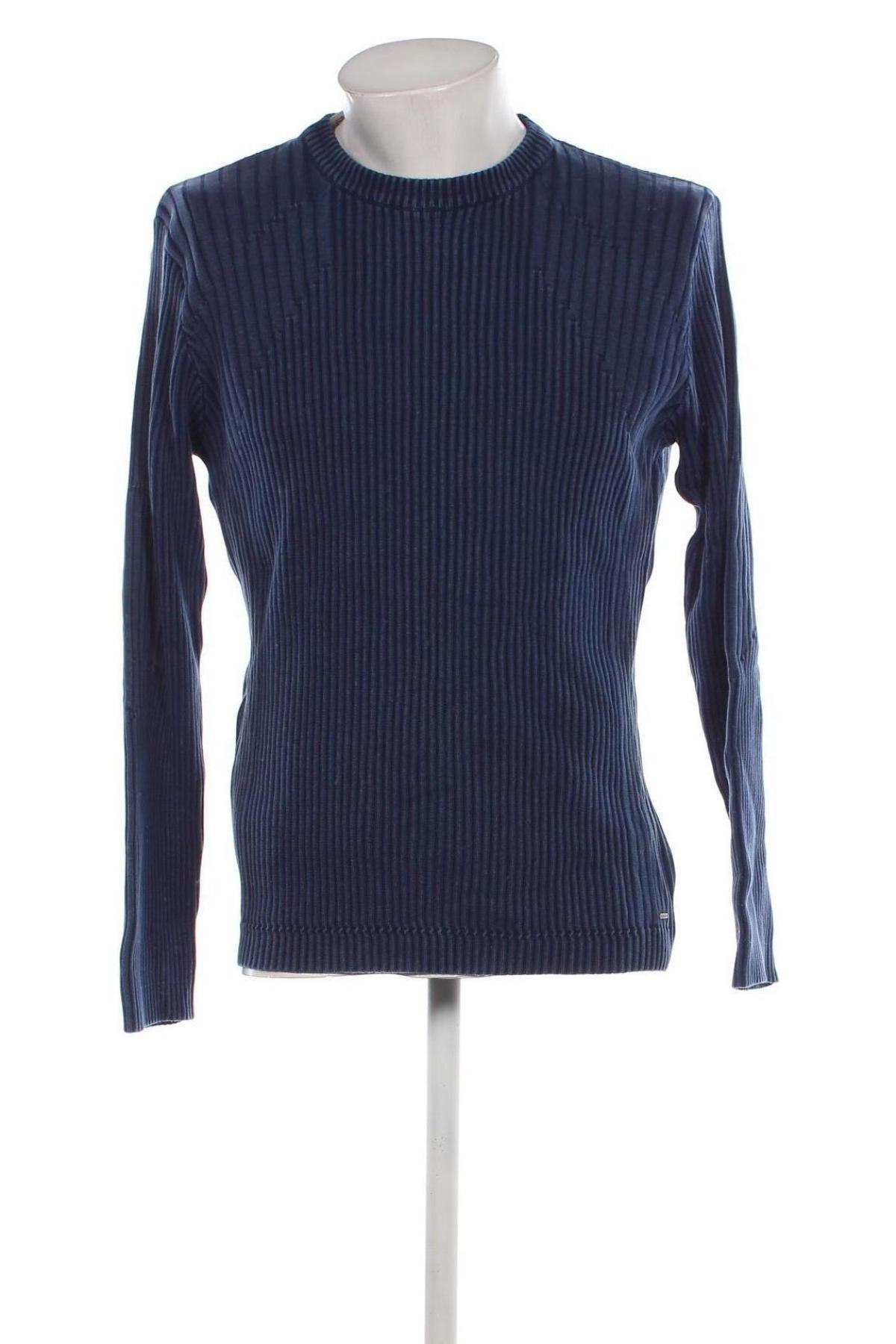 Мъжки пуловер Emilio Adani, Размер L, Цвят Син, Цена 22,10 лв.