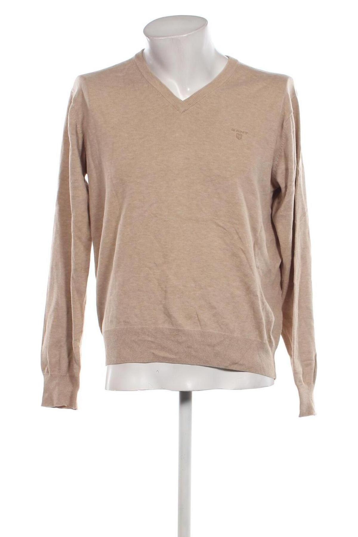 Ανδρικό πουλόβερ Gant, Μέγεθος L, Χρώμα  Μπέζ, Τιμή 59,38 €