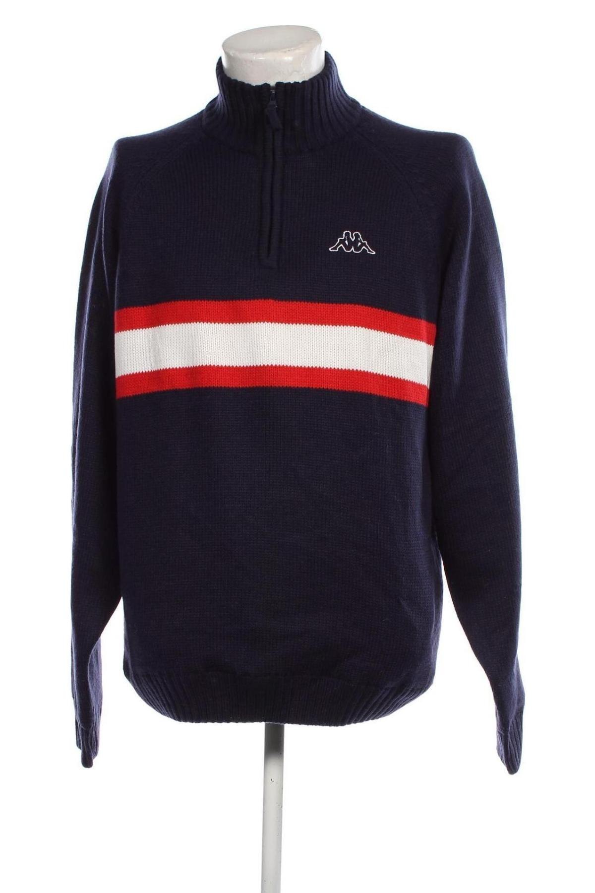 Ανδρικό πουλόβερ Kappa, Μέγεθος XL, Χρώμα Μπλέ, Τιμή 13,67 €