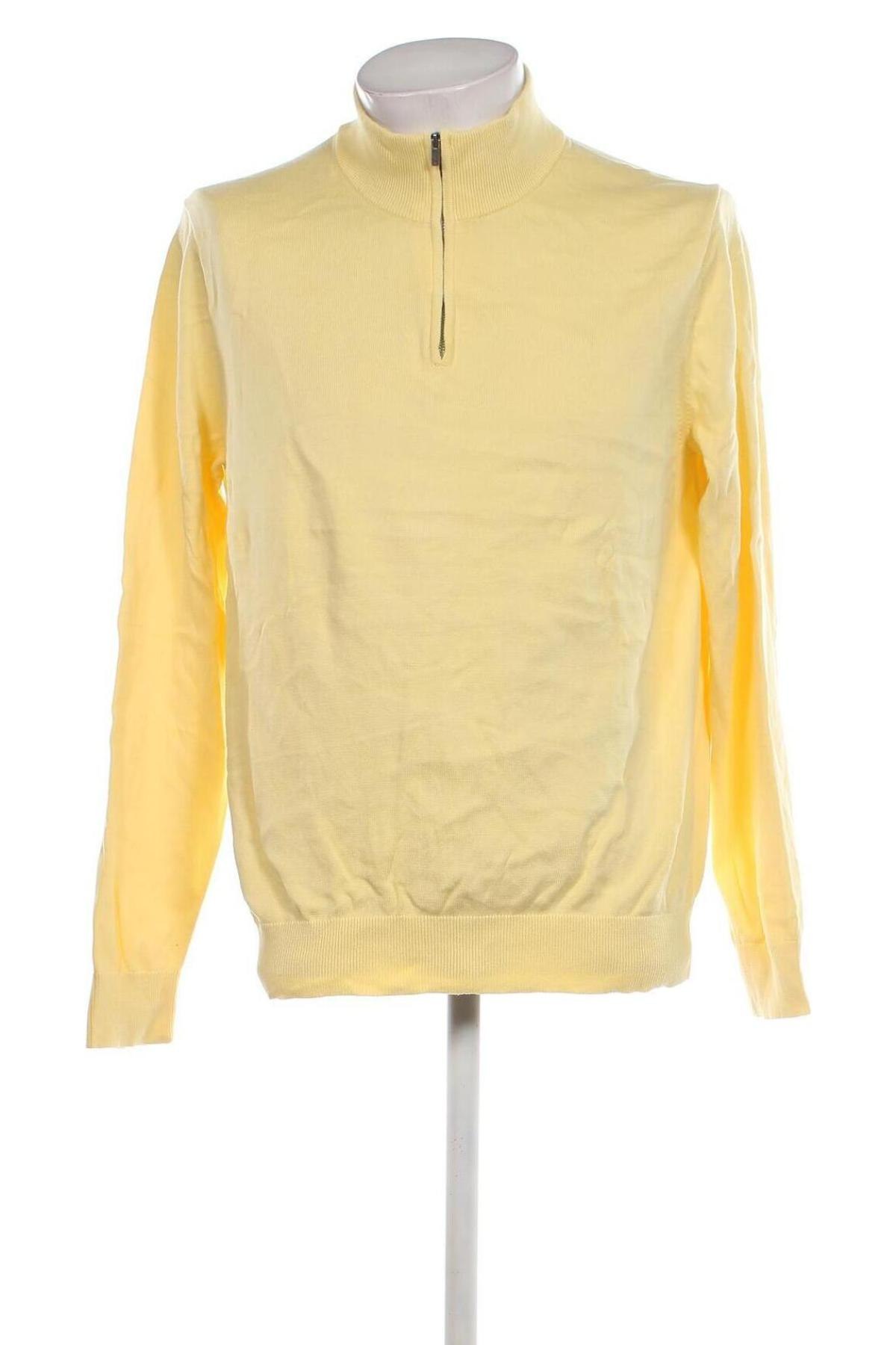 Мъжки пуловер Lands' End, Размер L, Цвят Жълт, Цена 17,98 лв.