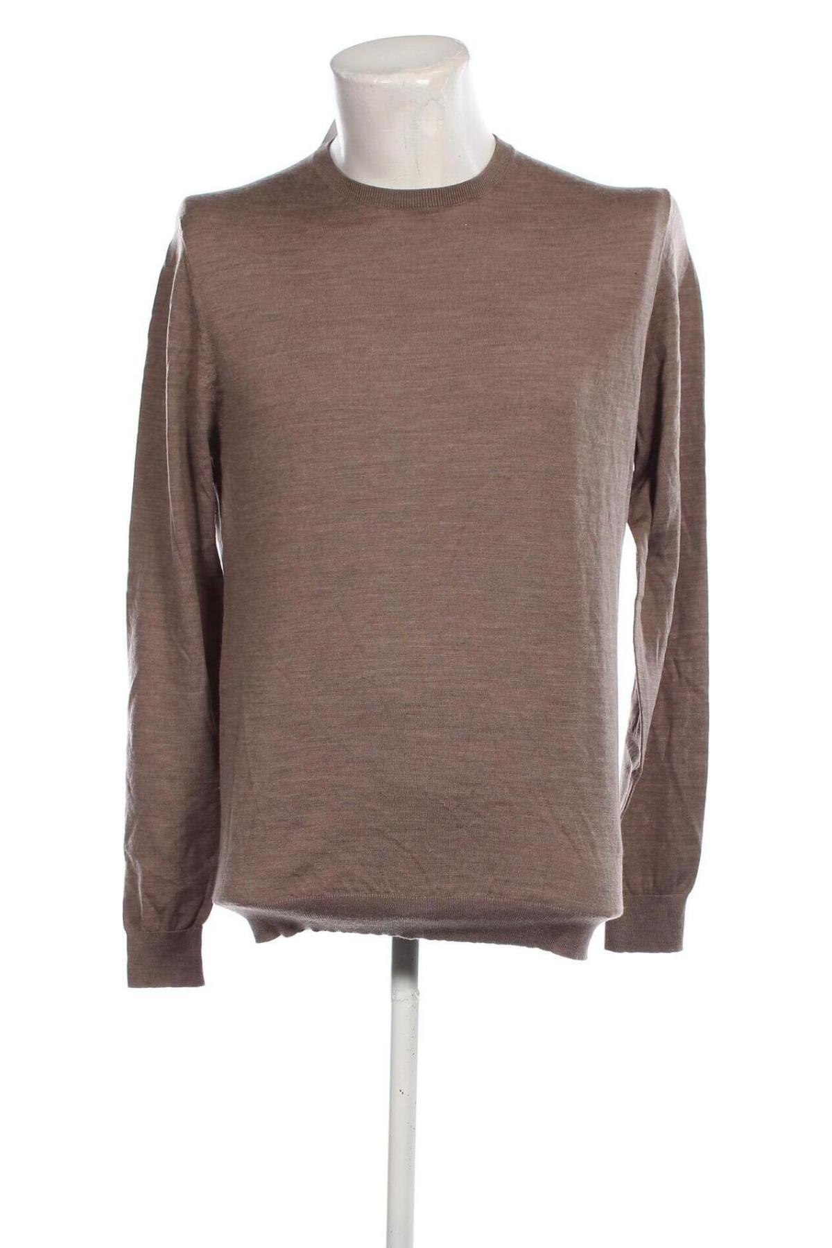 Мъжки пуловер Massimo Dutti, Размер XL, Цвят Бежов, Цена 62,00 лв.