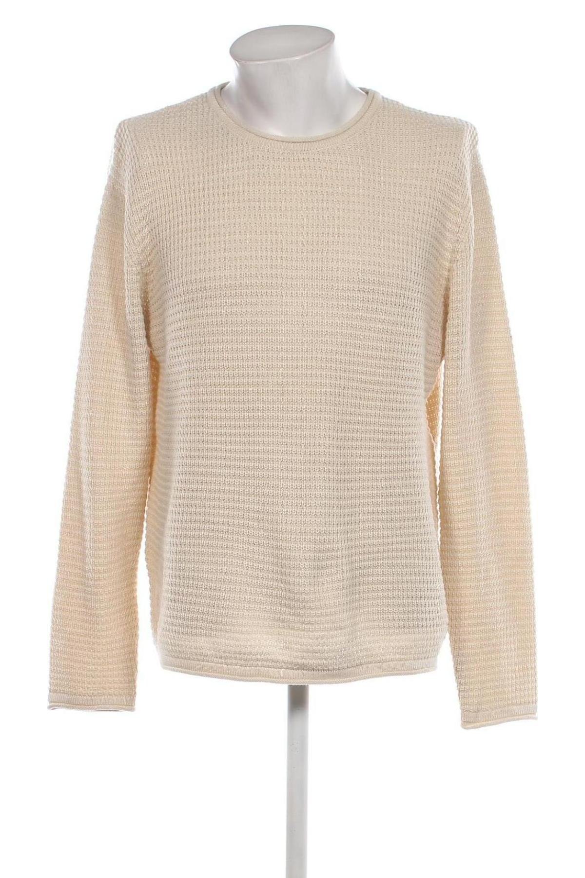 Ανδρικό πουλόβερ Originals By Jack & Jones, Μέγεθος XL, Χρώμα Εκρού, Τιμή 13,04 €