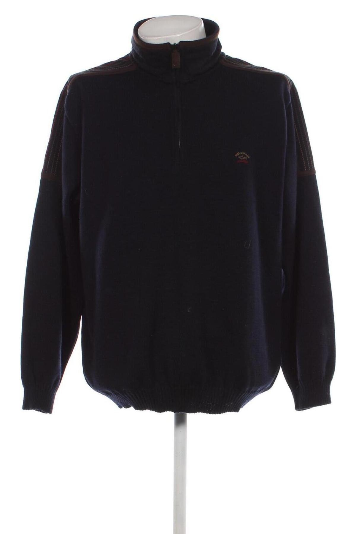 Мъжки пуловер Paul & Shark, Размер XXL, Цвят Син, Цена 72,00 лв.