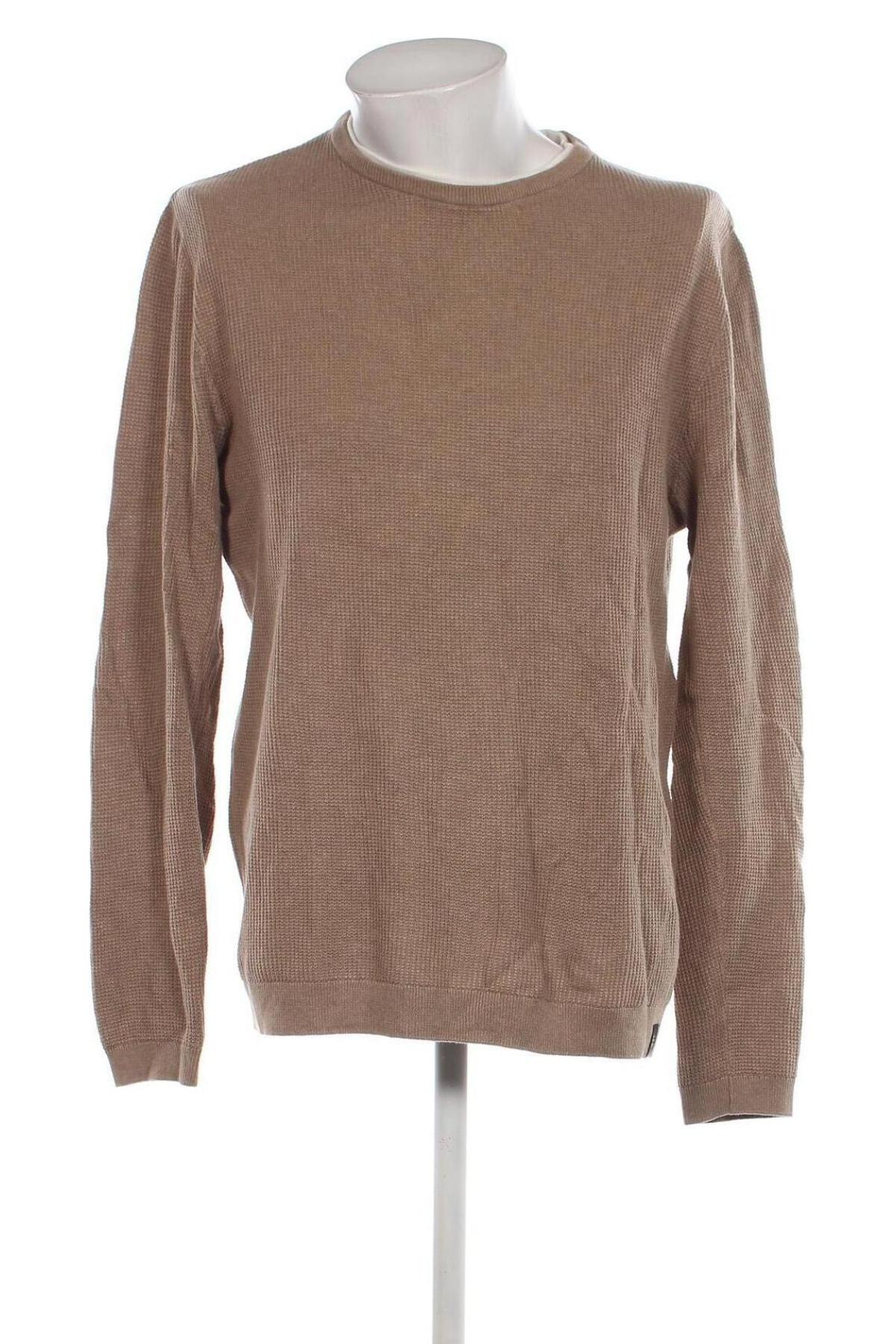 Мъжки пуловер Pull&Bear, Размер XL, Цвят Бежов, Цена 18,85 лв.