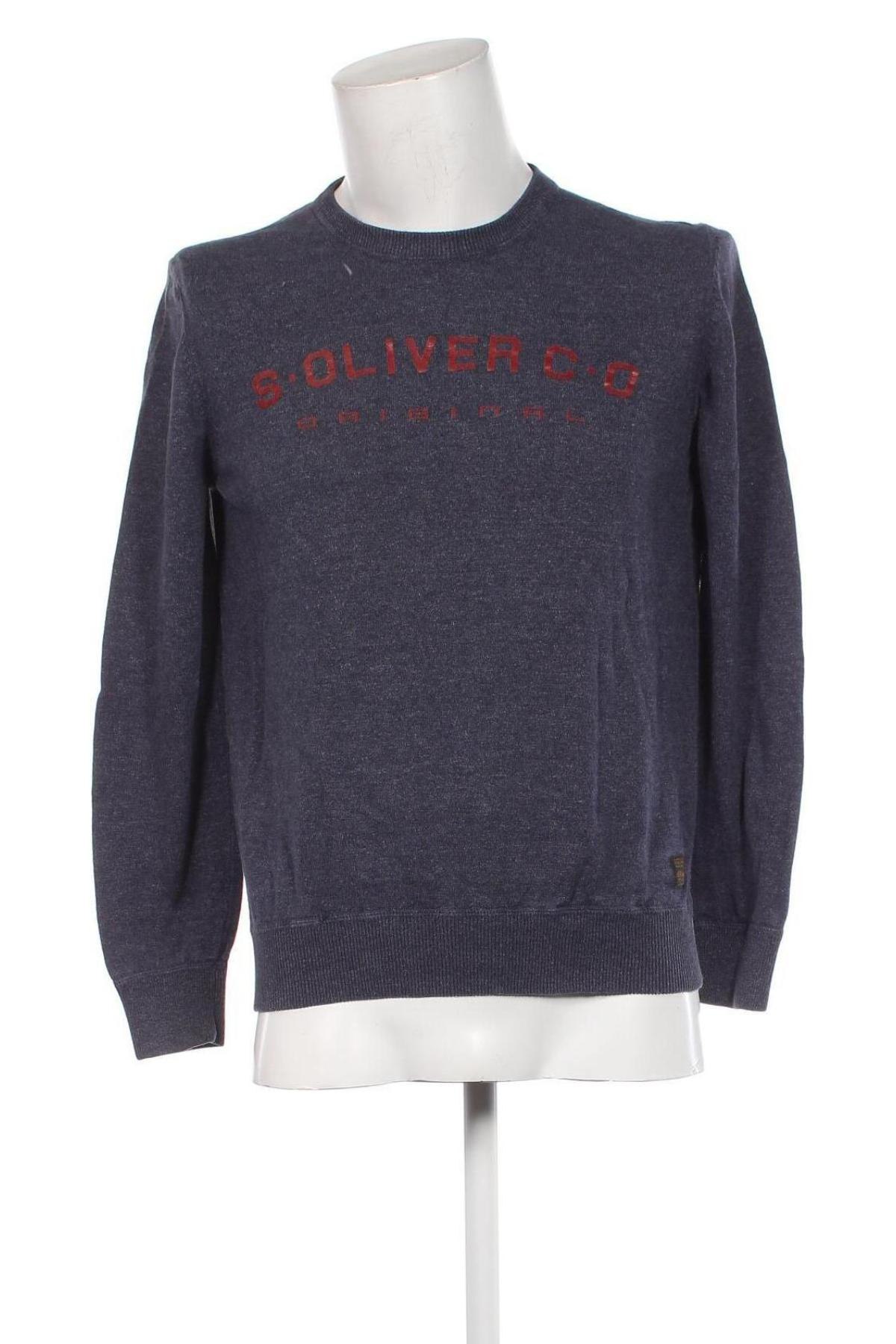 Мъжки пуловер S.Oliver, Размер L, Цвят Син, Цена 22,10 лв.