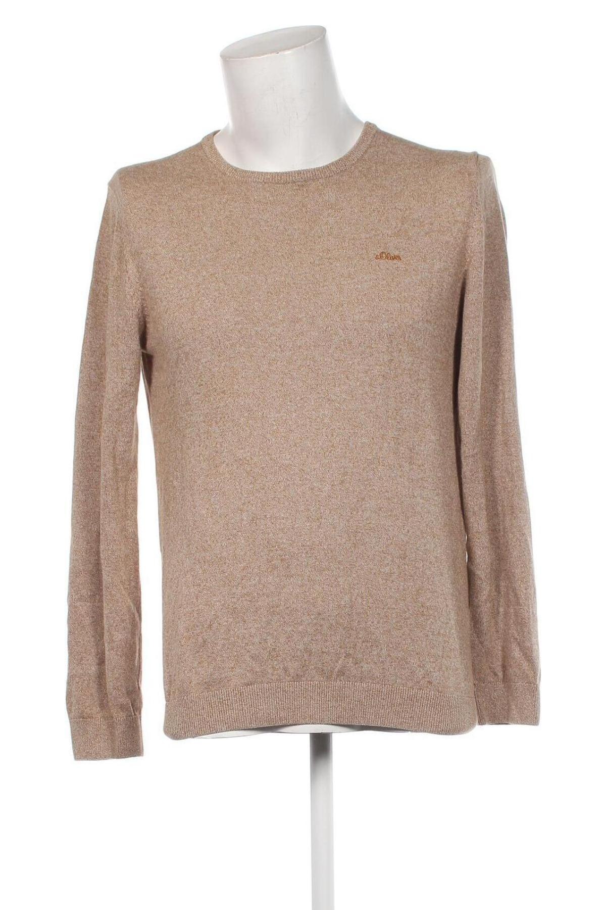 Ανδρικό πουλόβερ S.Oliver, Μέγεθος M, Χρώμα  Μπέζ, Τιμή 12,62 €