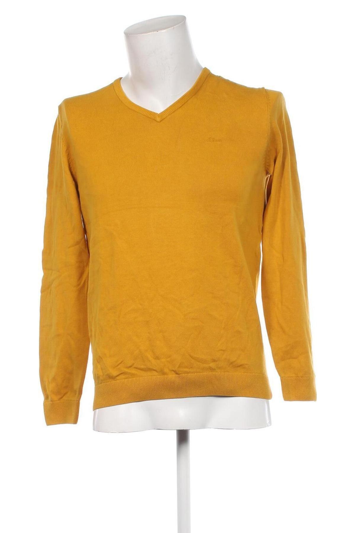 Мъжки пуловер S.Oliver, Размер M, Цвят Жълт, Цена 18,36 лв.