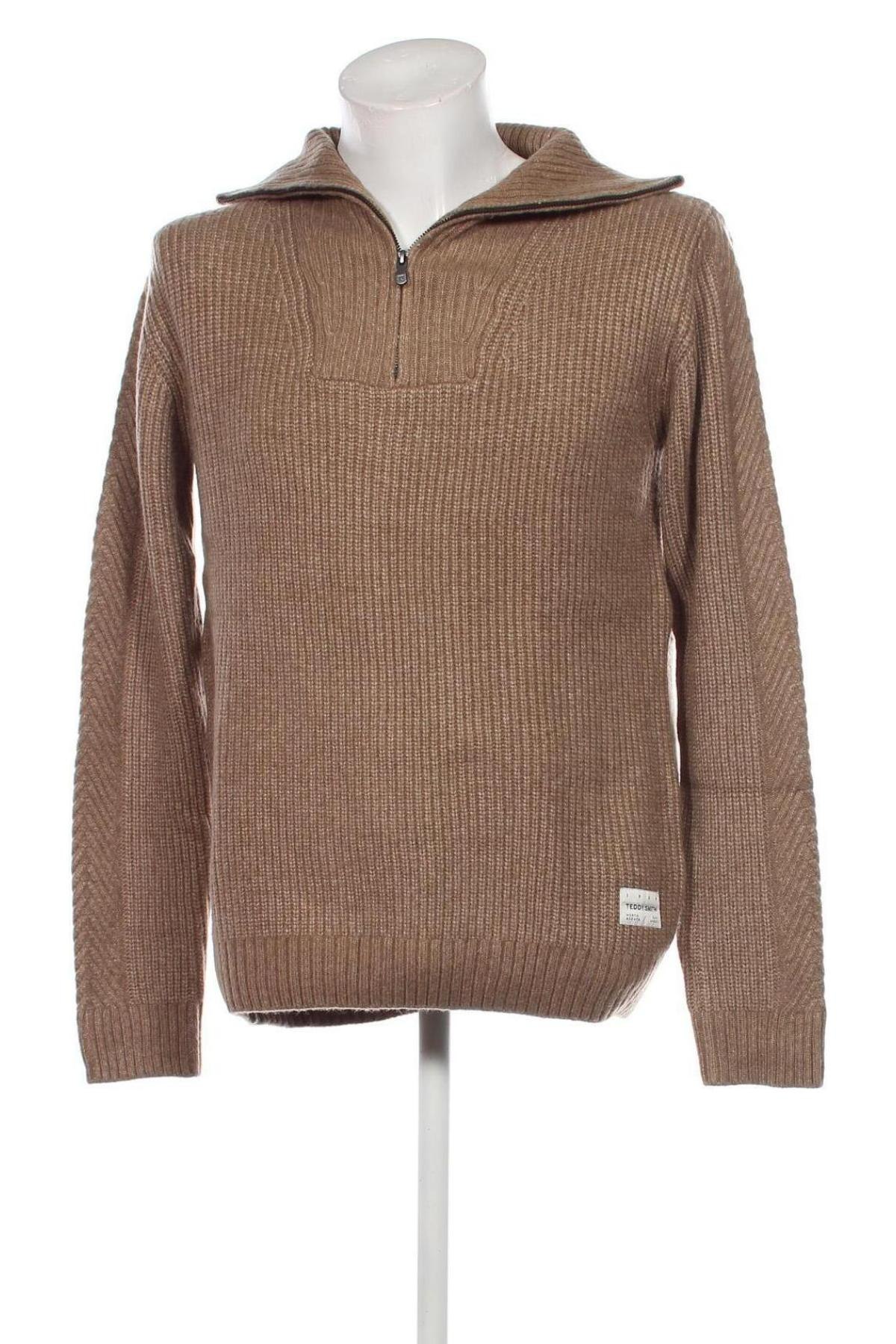 Herrenpullover Teddy Smith, Größe L, Farbe Beige, Preis 13,99 €