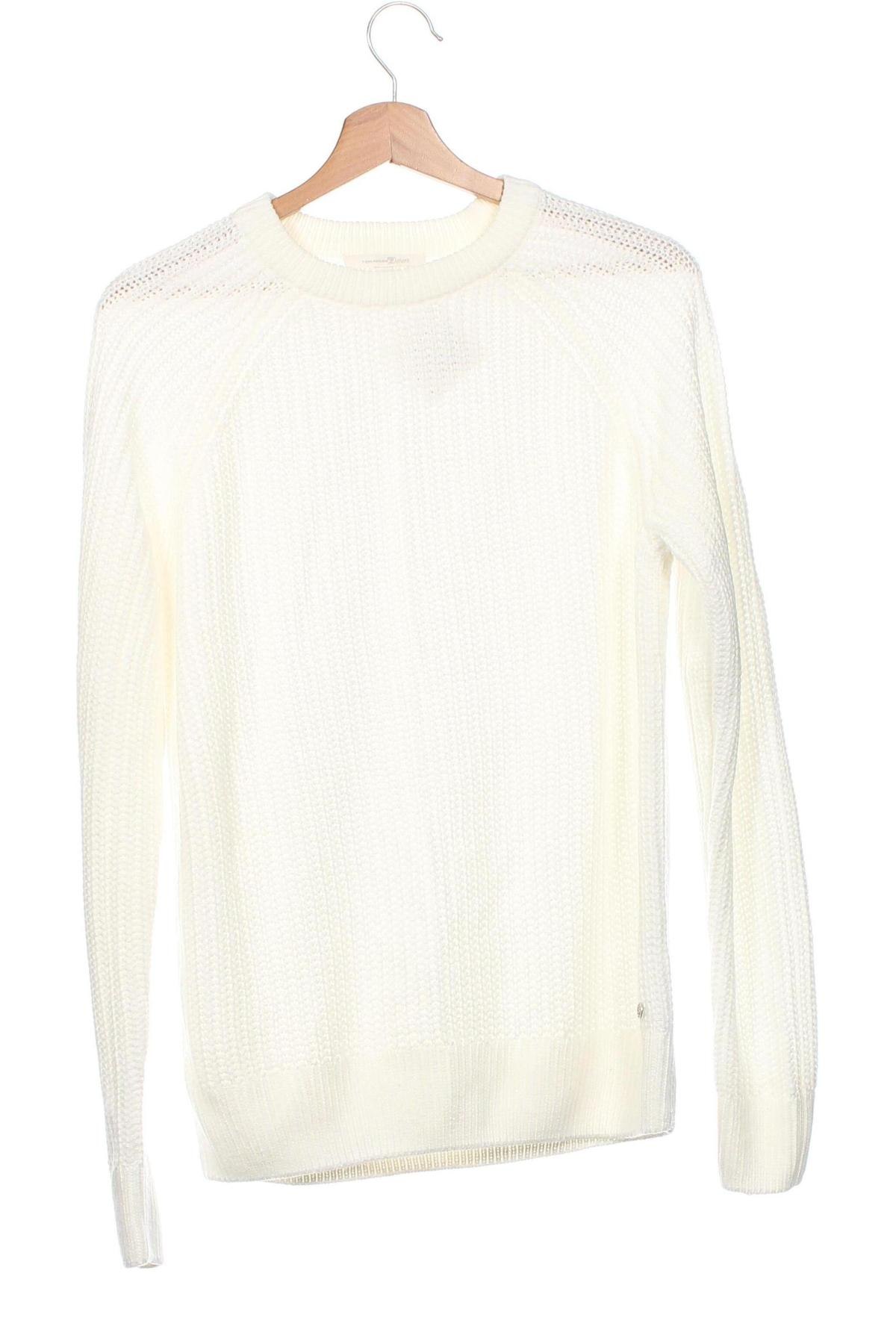 Herrenpullover Tom Tailor, Größe XS, Farbe Weiß, Preis 6,29 €