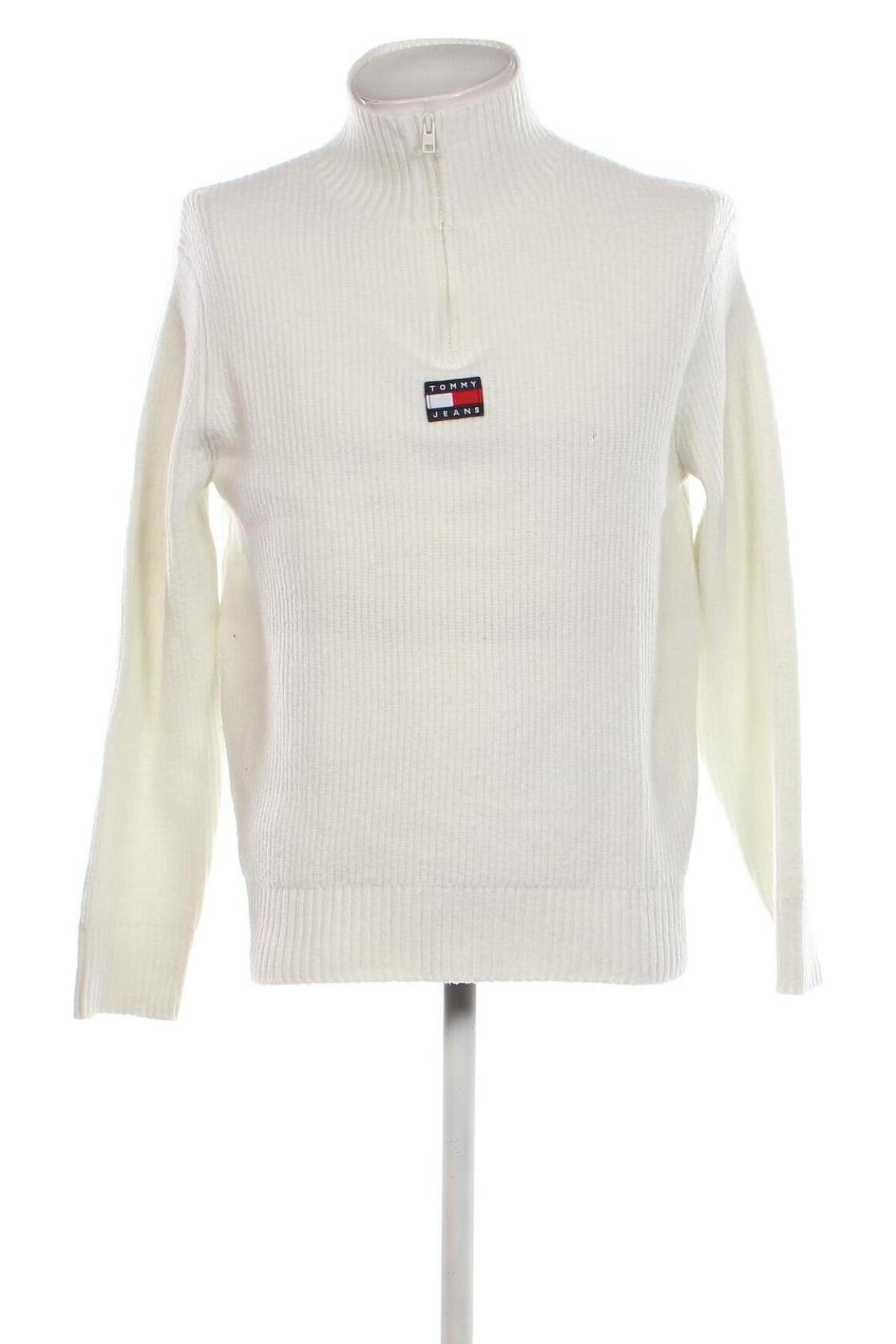 Pulover de bărbați Tommy Jeans, Mărime S, Culoare Alb, Preț 271,99 Lei