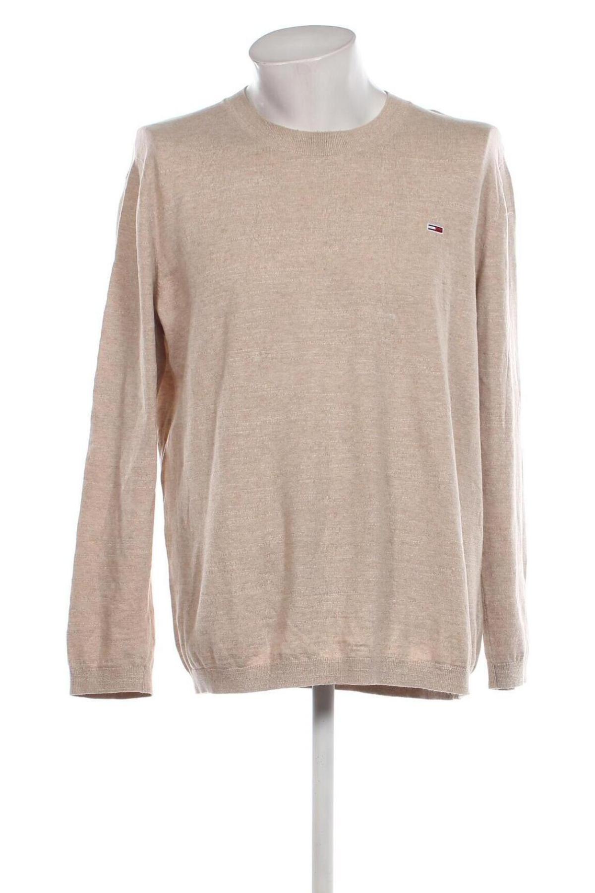 Herrenpullover Tommy Jeans, Größe XXL, Farbe Beige, Preis 104,99 €