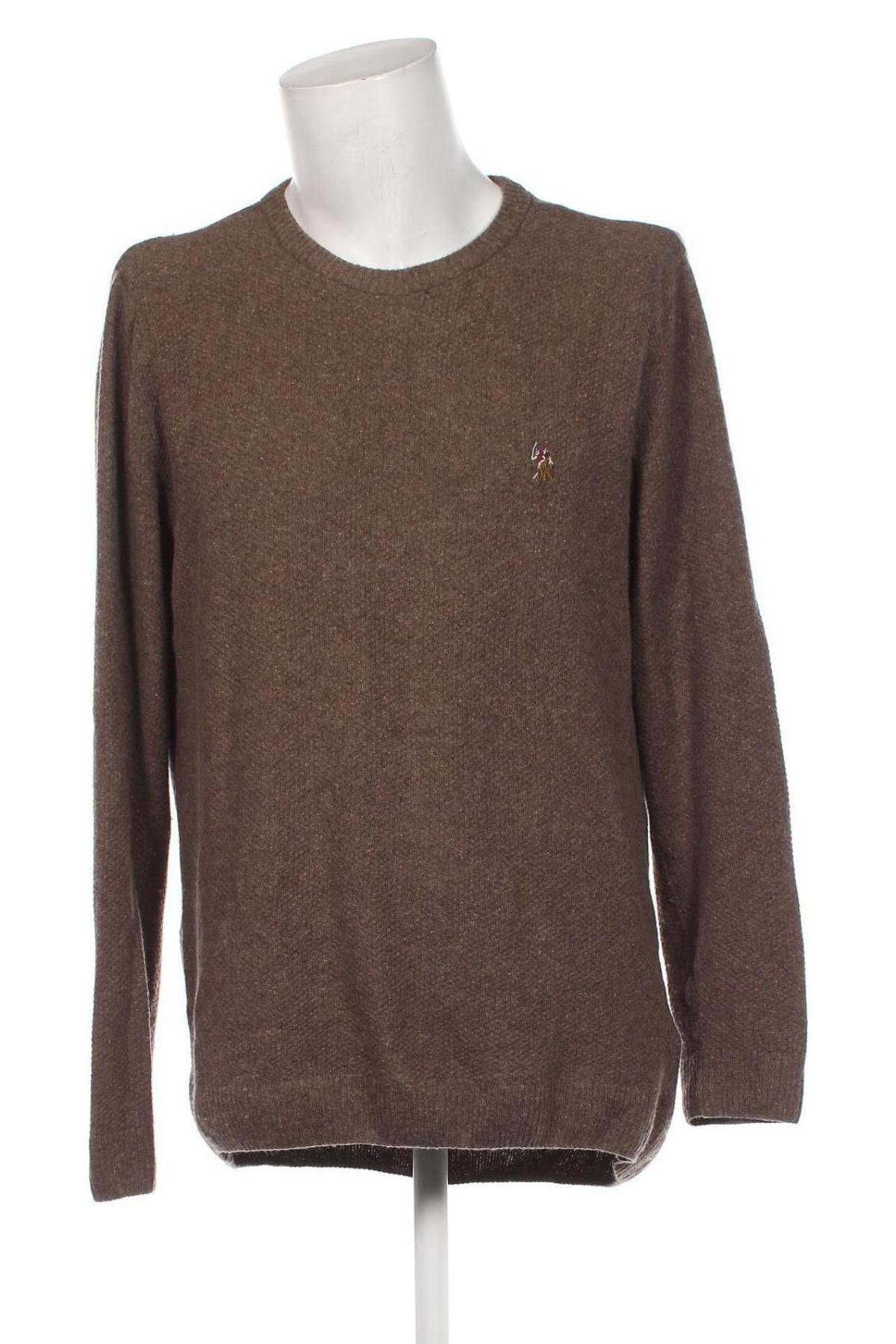 Мъжки пуловер U.S. Polo Assn., Размер XL, Цвят Кафяв, Цена 62,00 лв.