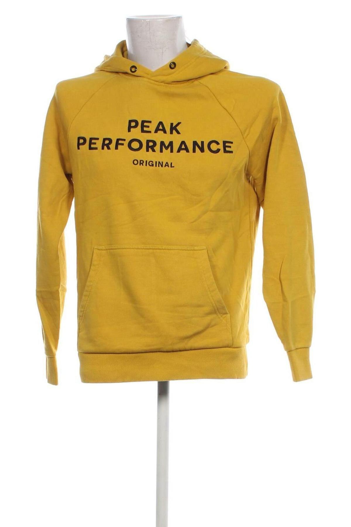 Férfi sweatshirt Peak Performance, Méret L, Szín Sárga, Ár 9 529 Ft