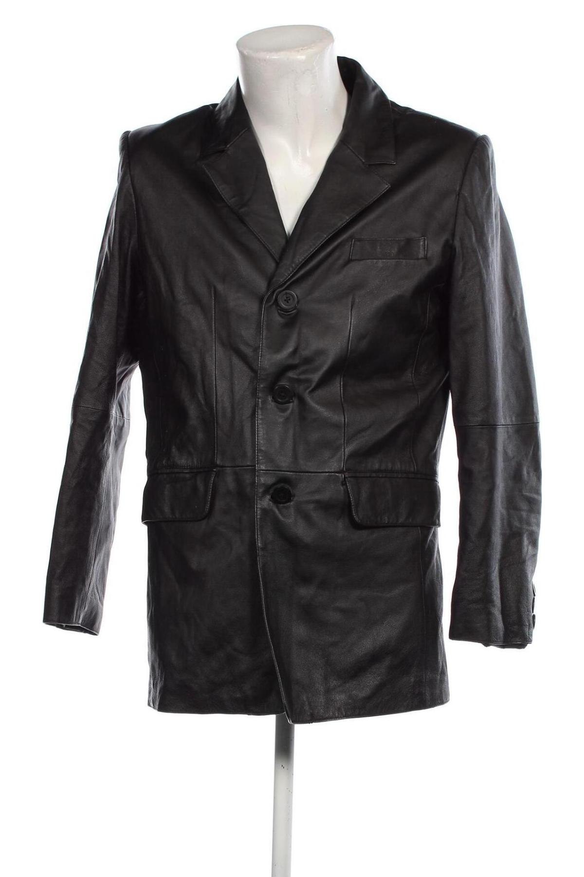 Pánská kožená bunda , Velikost M, Barva Černá, Cena  1 706,00 Kč
