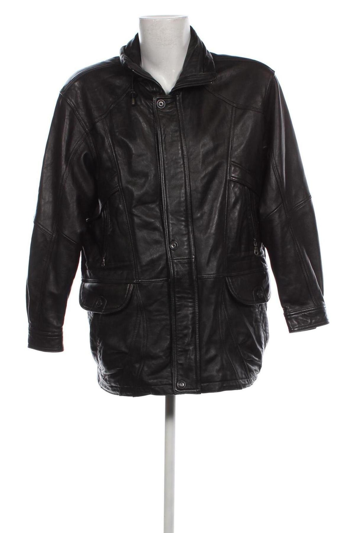 Ανδρικό δερμάτινο μπουφάν Canda, Μέγεθος XL, Χρώμα Μαύρο, Τιμή 66,19 €