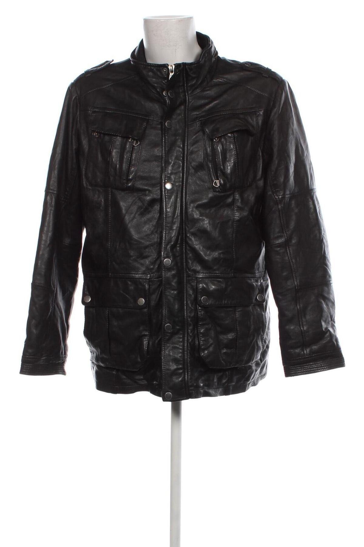 Pánska kožená bunda  Lindbergh, Veľkosť XXL, Farba Čierna, Cena  128,14 €