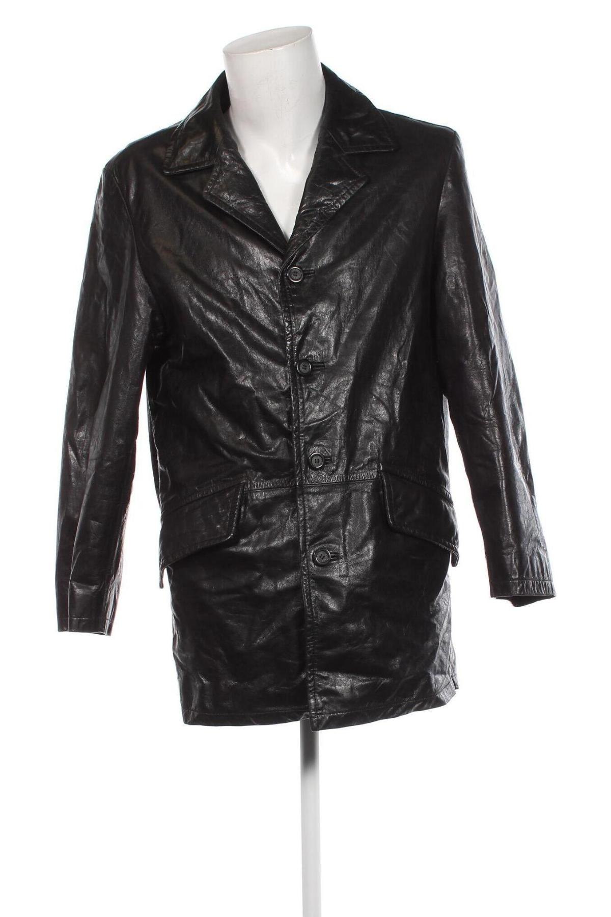 Pánska kožená bunda  Stones, Veľkosť L, Farba Čierna, Cena  81,08 €