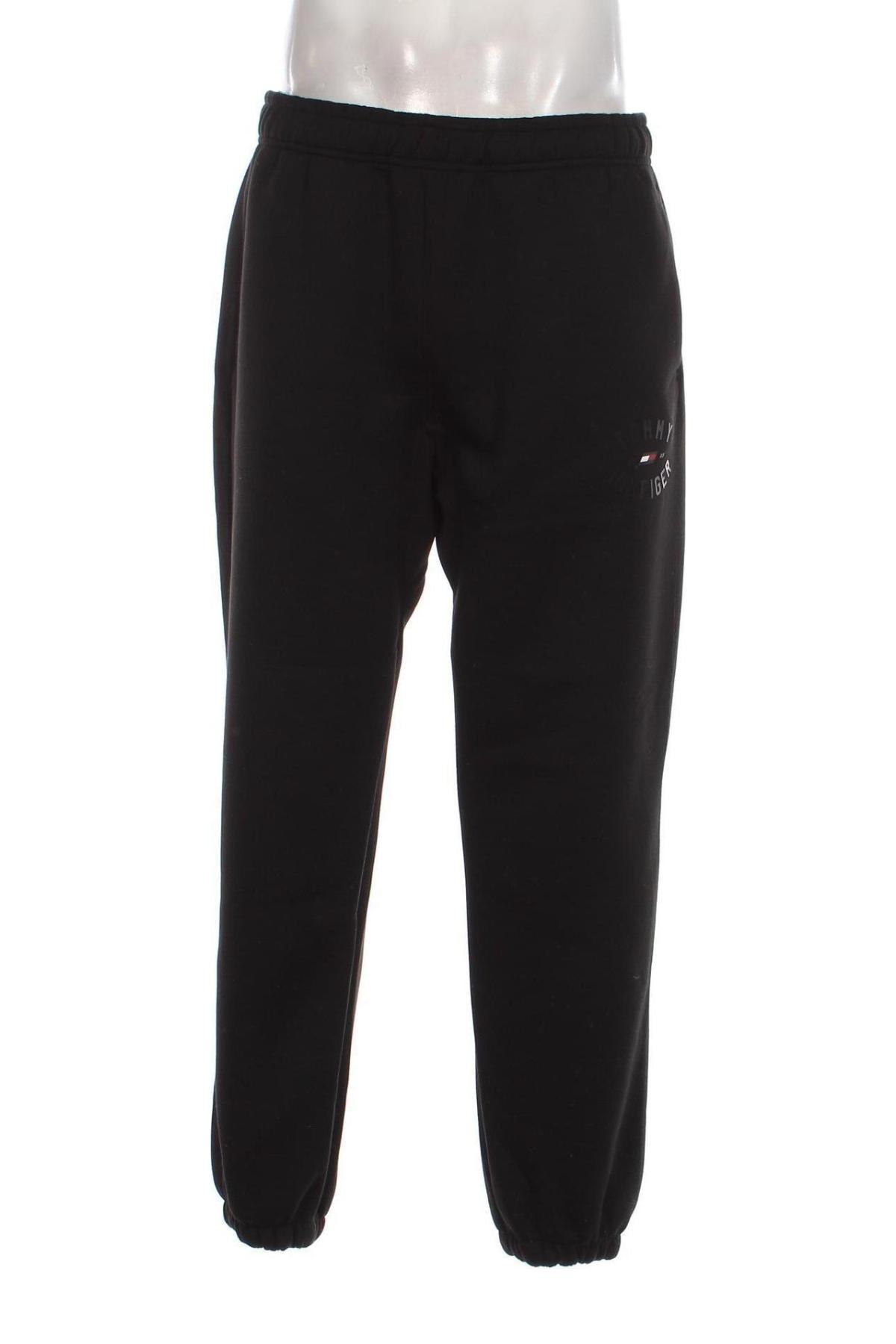 Pantaloni trening de bărbați Tommy Hilfiger, Mărime L, Culoare Negru, Preț 654,61 Lei